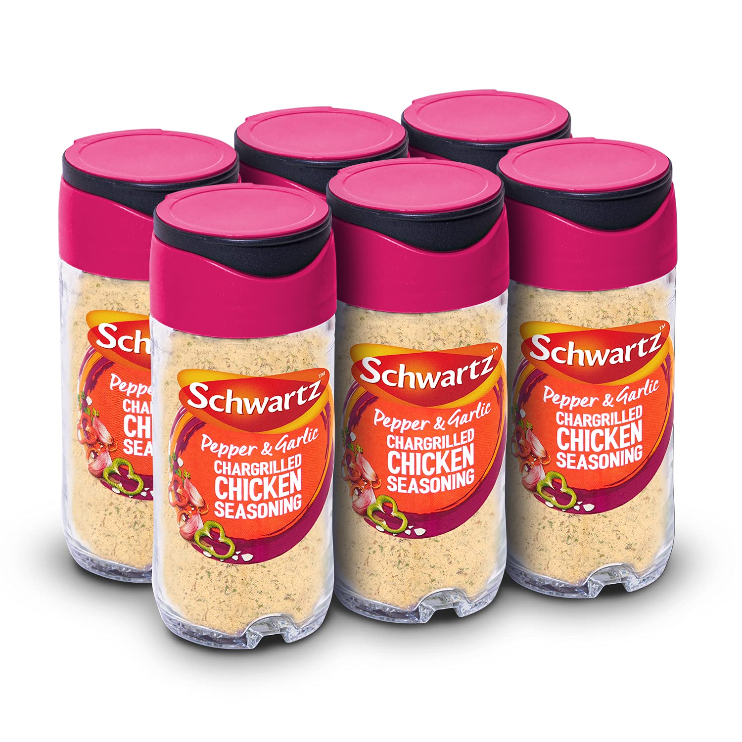 Schwartz Pepper and Garlic Chargrilled Chicken Seasoning - 51g Jar (Pack of 6)
