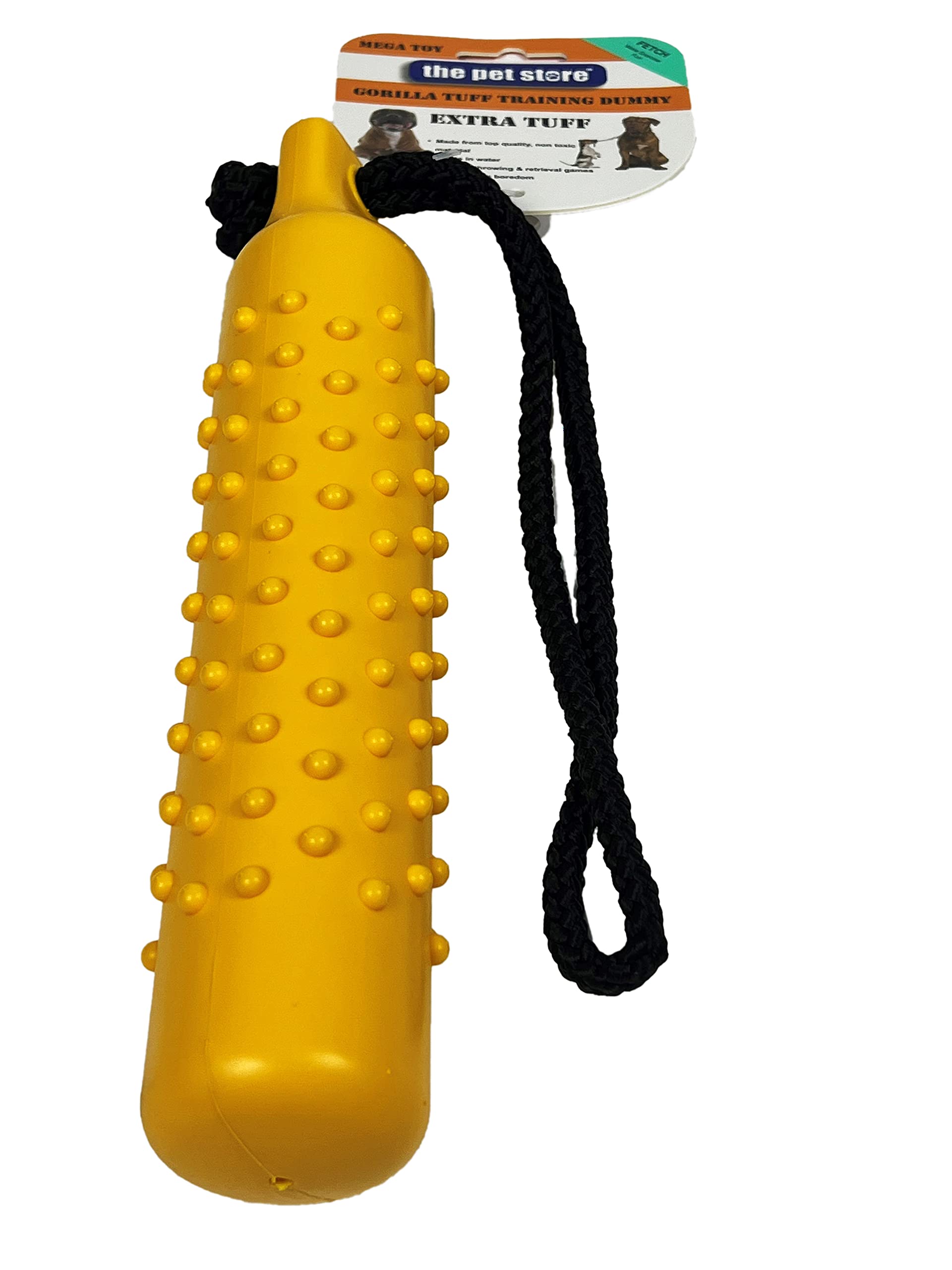 Pet Store Gorilla Tuff Floating Training Dummy - Durable TPR for Water Retrieval | Emperor Yellow