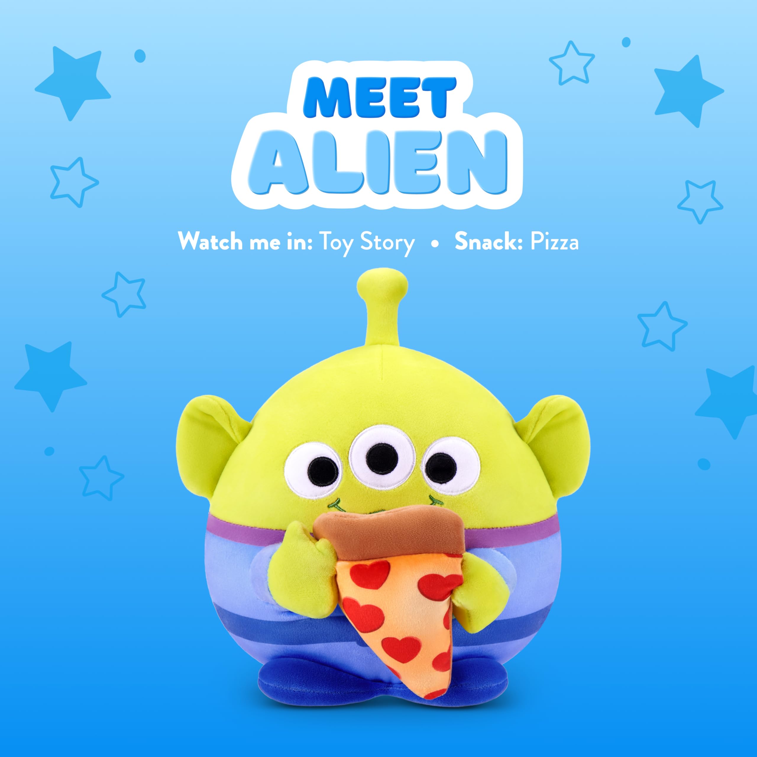 Snackles Disney 8-Inch Plush Toy - Alien & Pizza Snack Accessory | Ultra-Soft Polyester 2