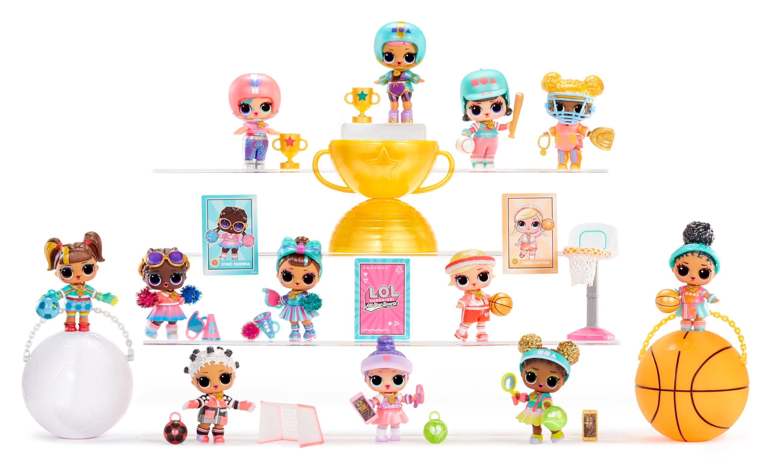 L.O.L. Surprise! All-Star Sports Vault Collection Tots - 12-Piece Doll Set with Accessories 6