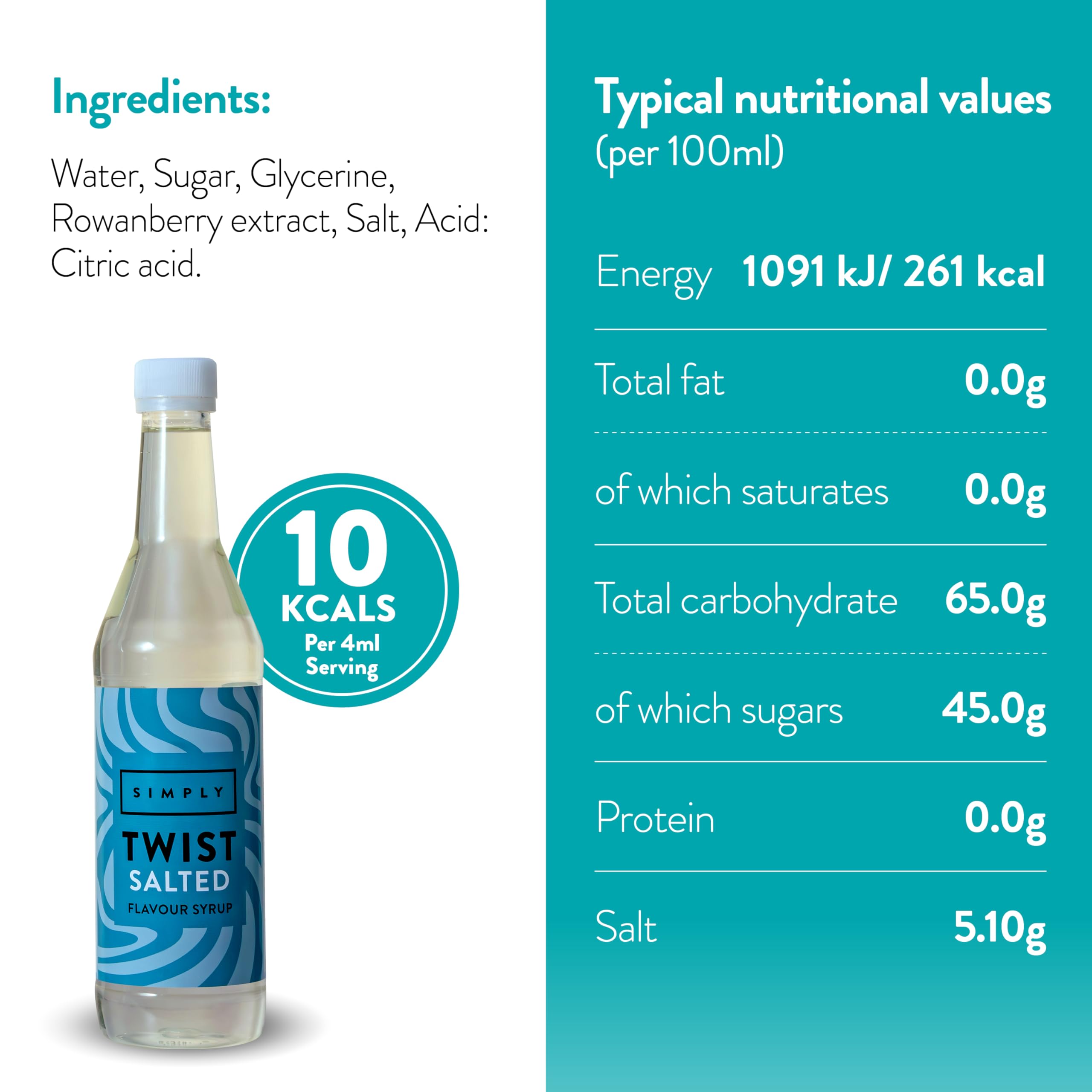Simply Salted Flavour Coffee Syrup - 485ml Liquid Concentrate for Baristas and Home Brewers 3
