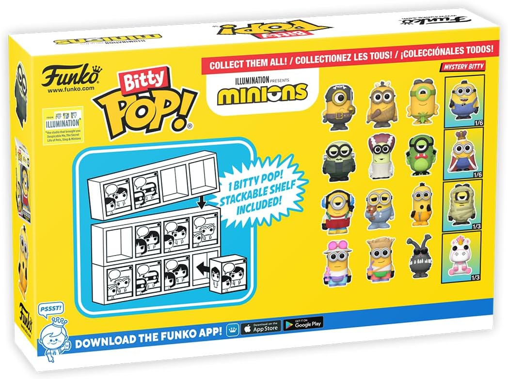 Funko Bitty POP! Minions - Tourist Dave, Tourist Jerry, Kyle & Mystery Mini Figure Vinyl Set (73038) 11