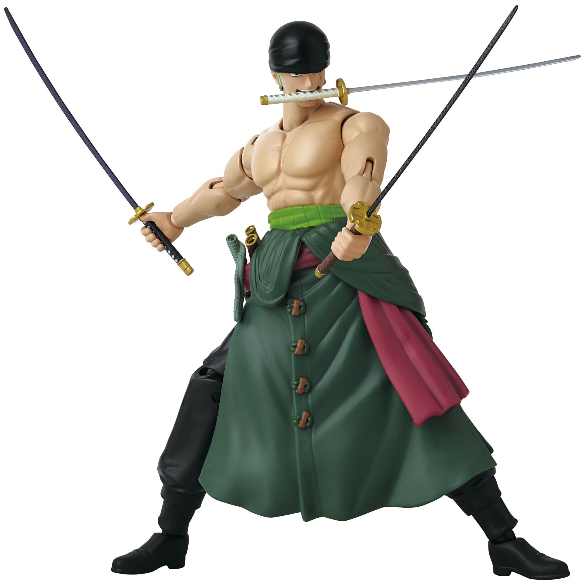 BANDAI Anime Heroes One Piece Roronoa Zoro 3 Swords Style Action Figure | 17cm Articulated Figure 3