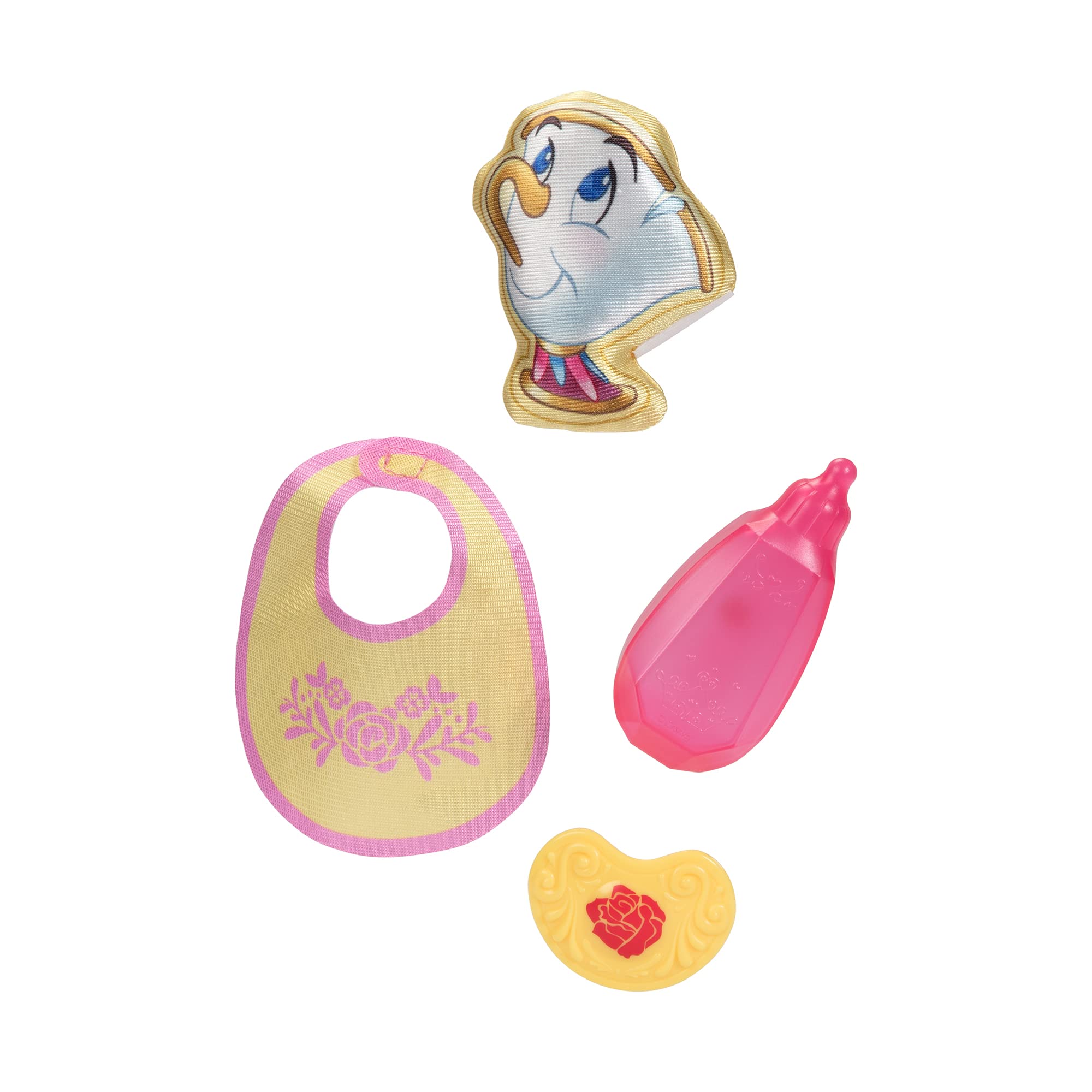 Disney Princess Baby Belle Doll with Carrier Set by Jakks Pacific | Includes Chip Plush Friend | Ages 2+ 5
