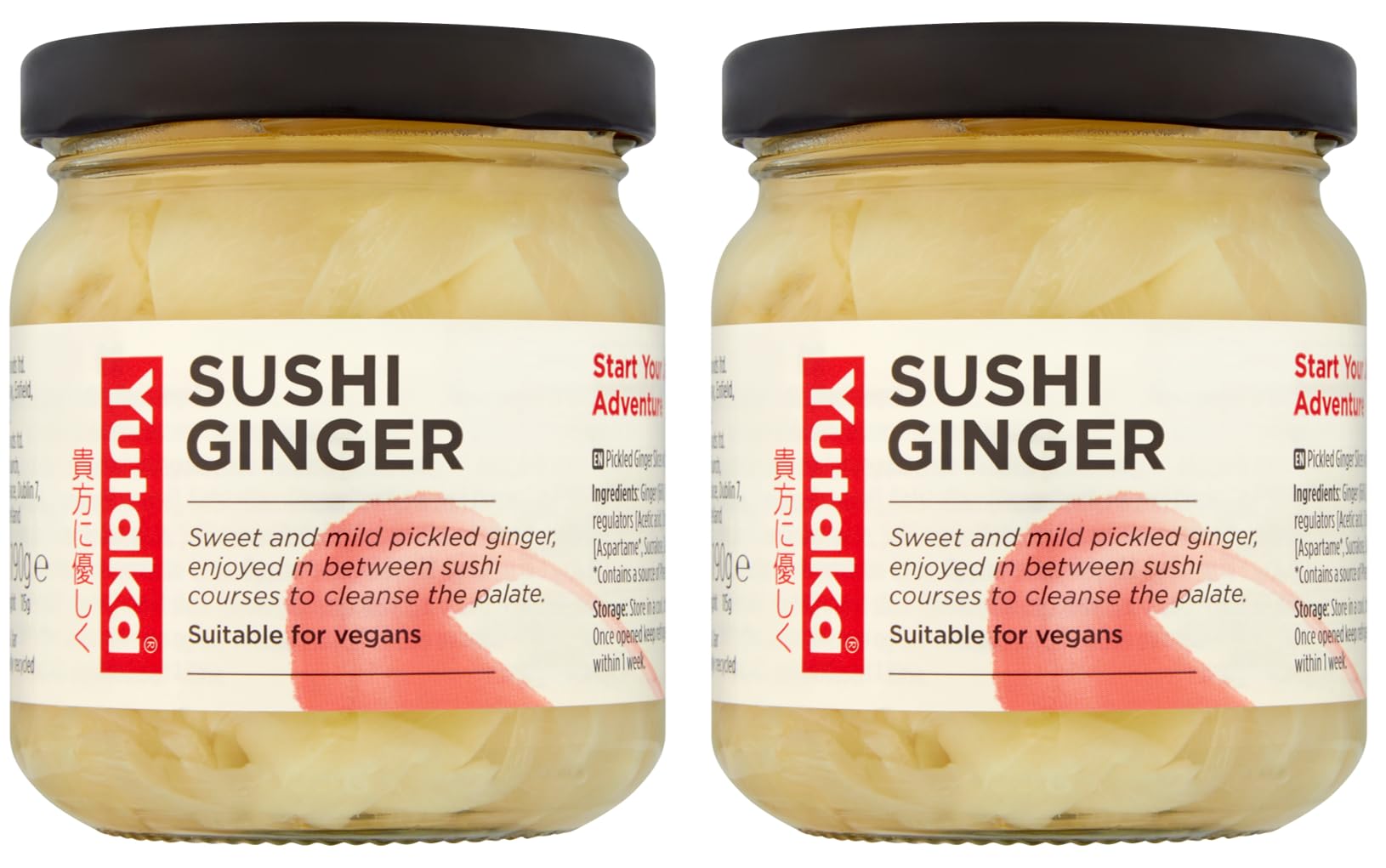 Yutaka Sushi Gari Pickled Ginger - Authentic Japanese Condiment | 2 Pack, 190g Each 1