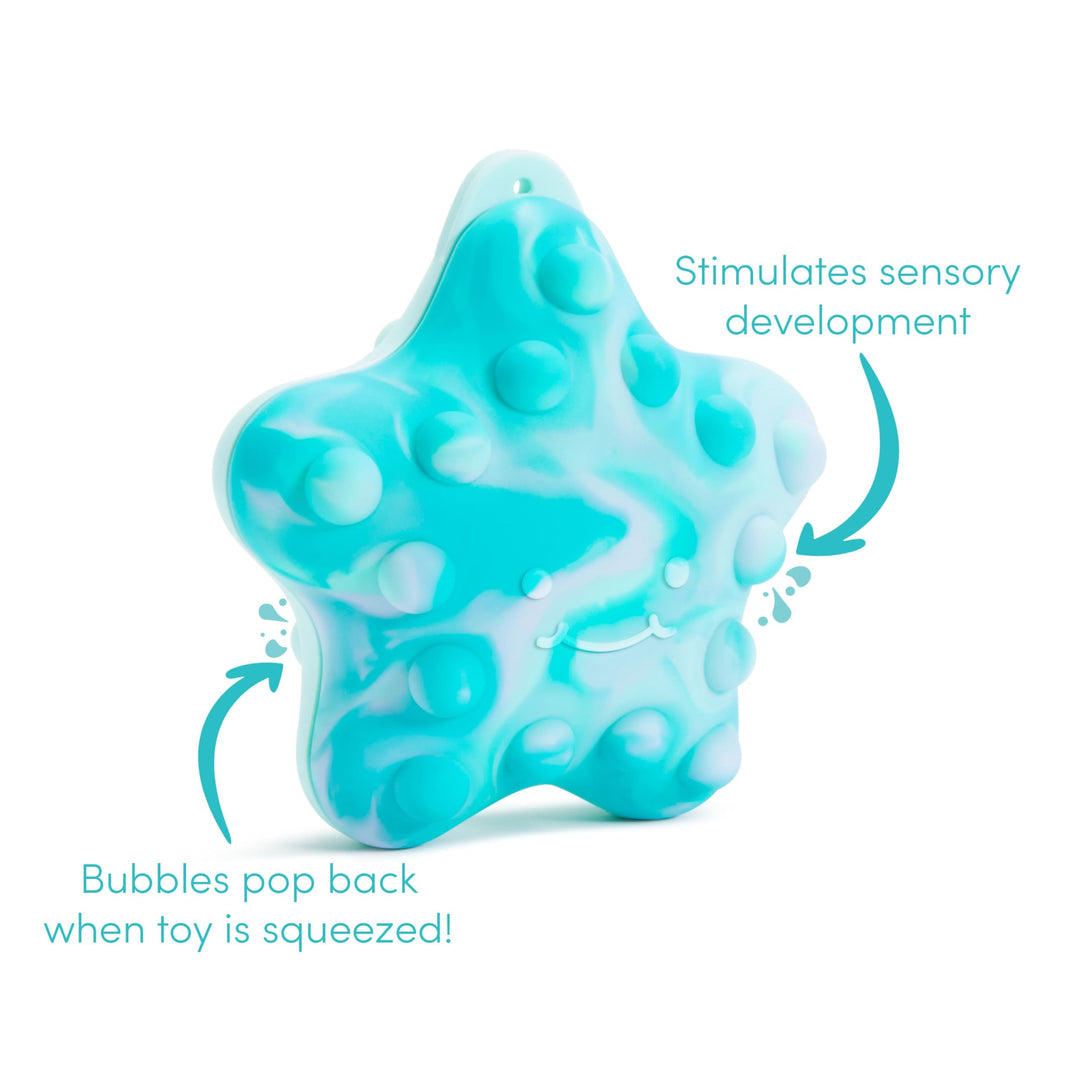 Munchkin® Pop Squish Popping Bath Toy - Starfish Sensory Fidget for Toddlers 12M+