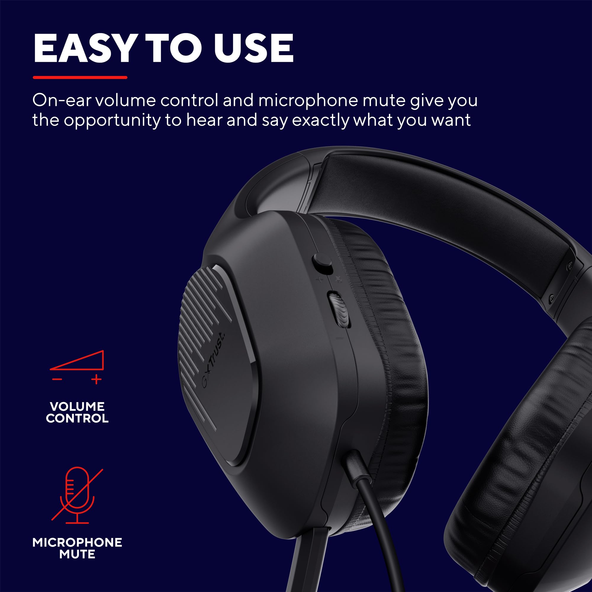 Trust GXT 415 Zirox Lightweight Gaming Headset with 50mm Drivers for PC, PS4, PS5, Xbox, Switch 22