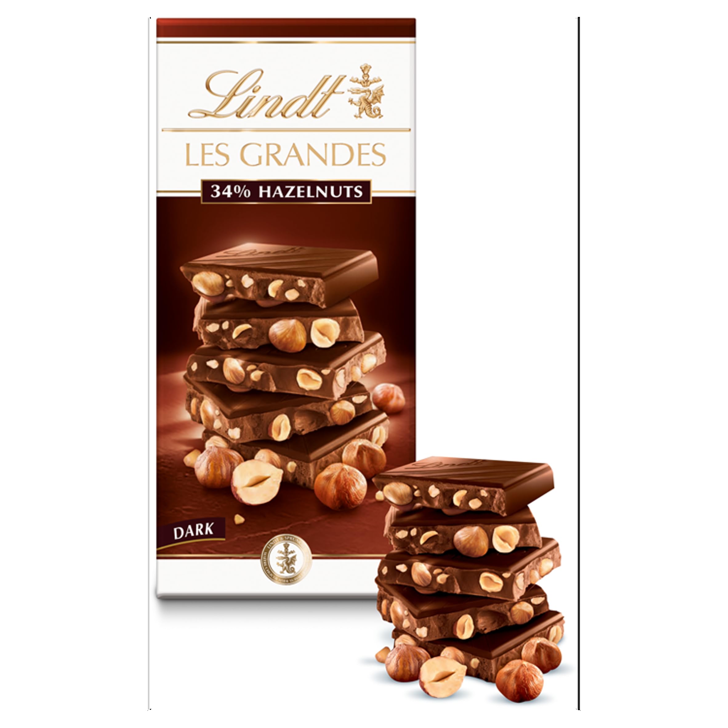 Lindt Les Grandes Dark Chocolate Hazelnut Bar, 150 g 11