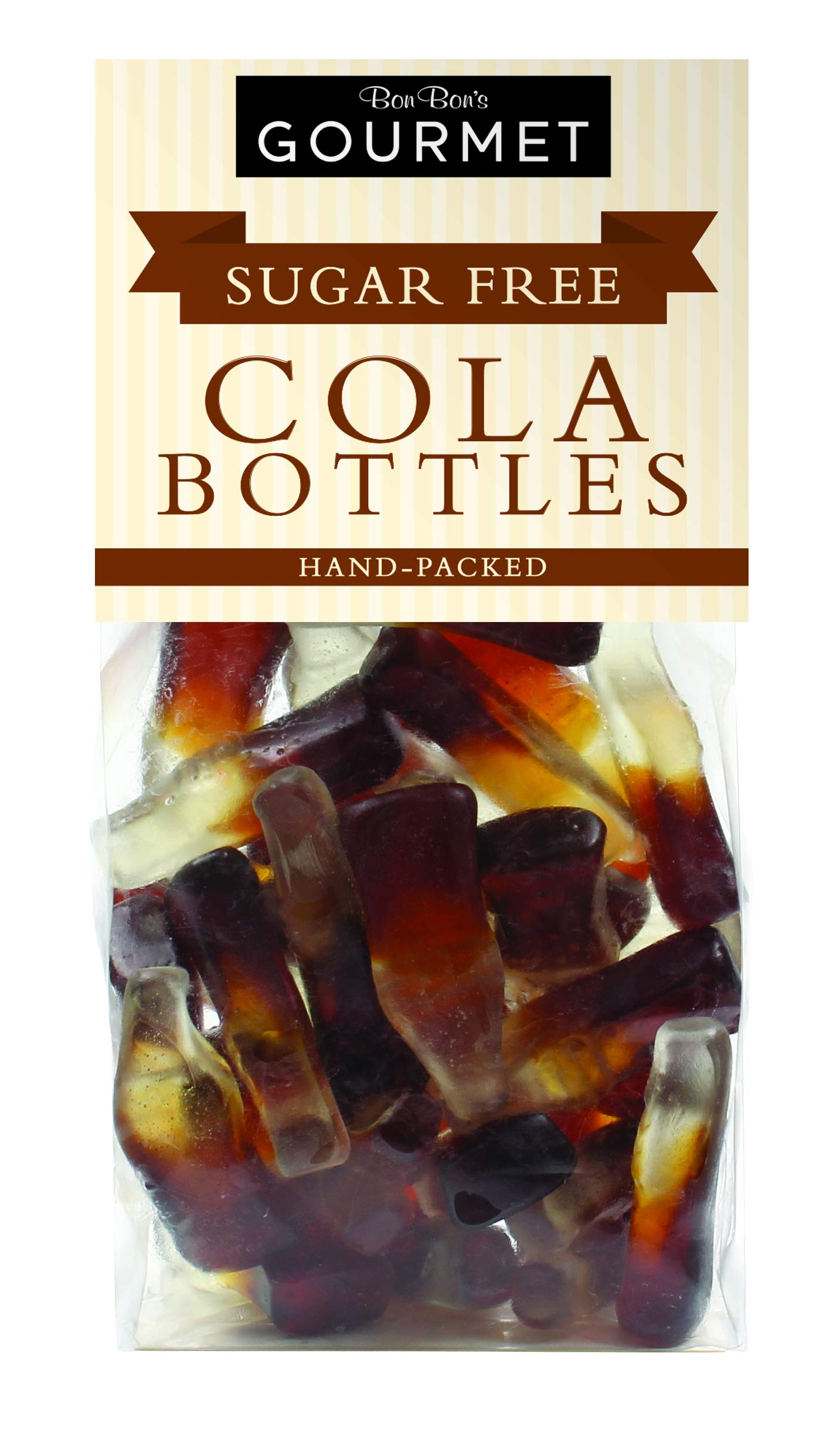 Bon Bons Sugar Free Cola Bottles - 145g | Gelatine Sweets | Traditional Sweet Shop Style