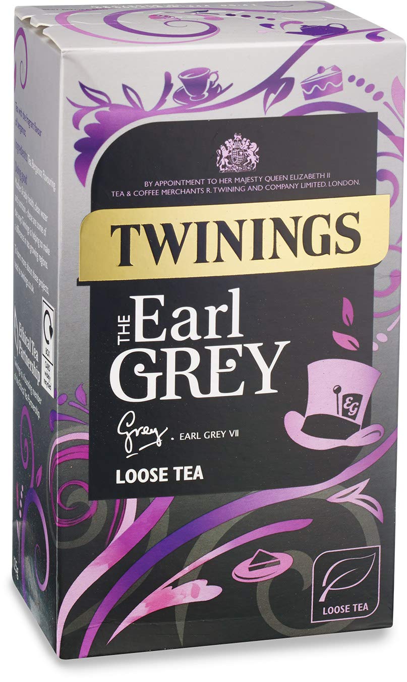 Twinings Earl Grey Loose Leaf Tea 125g with Bergamot Flavor
