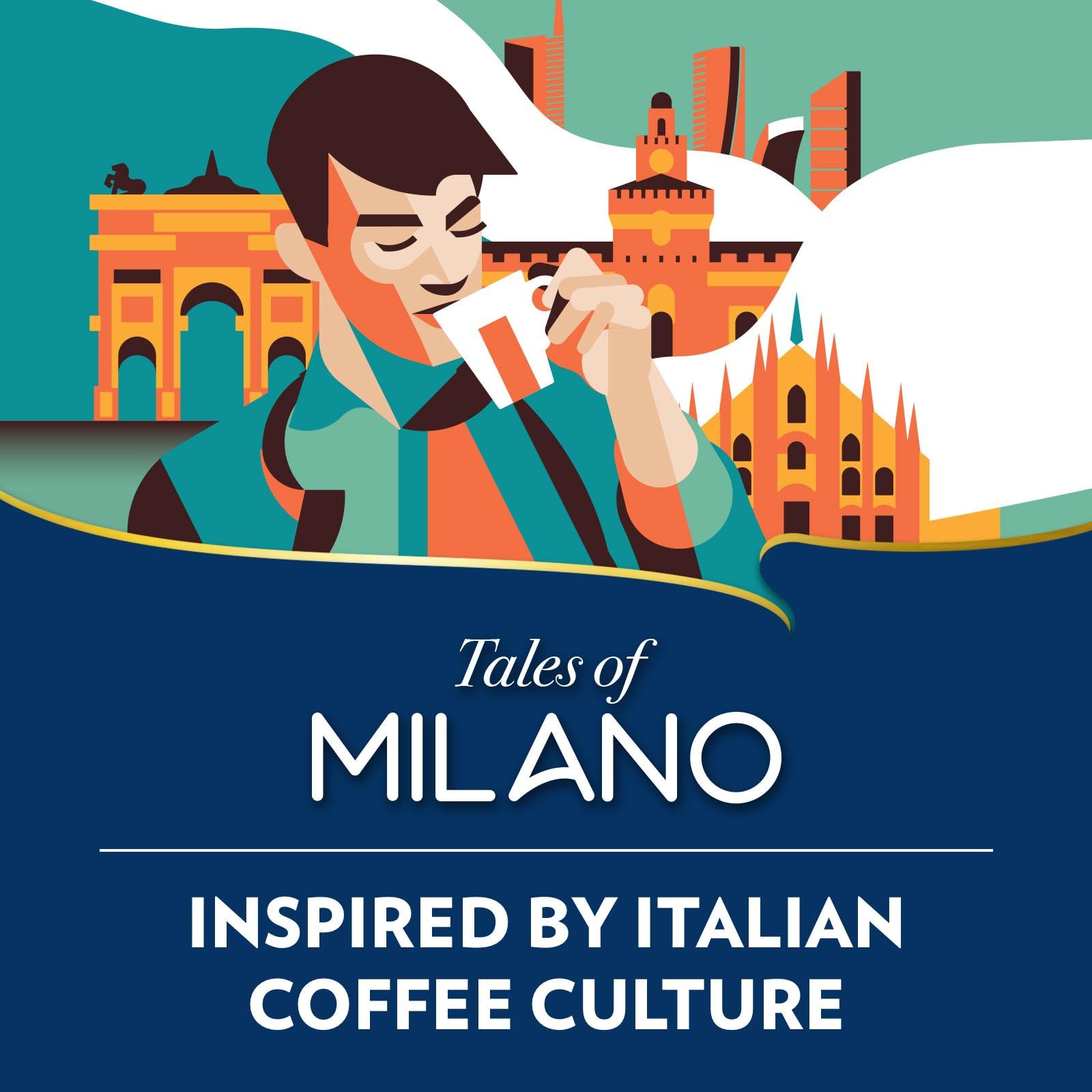 Lavazza Tales of Milano Coffee Ground - 100% Arabica, Aromatic Notes of Honey and Dried Fruit, Intensity 7/10, Light Roasting, 200 g 7