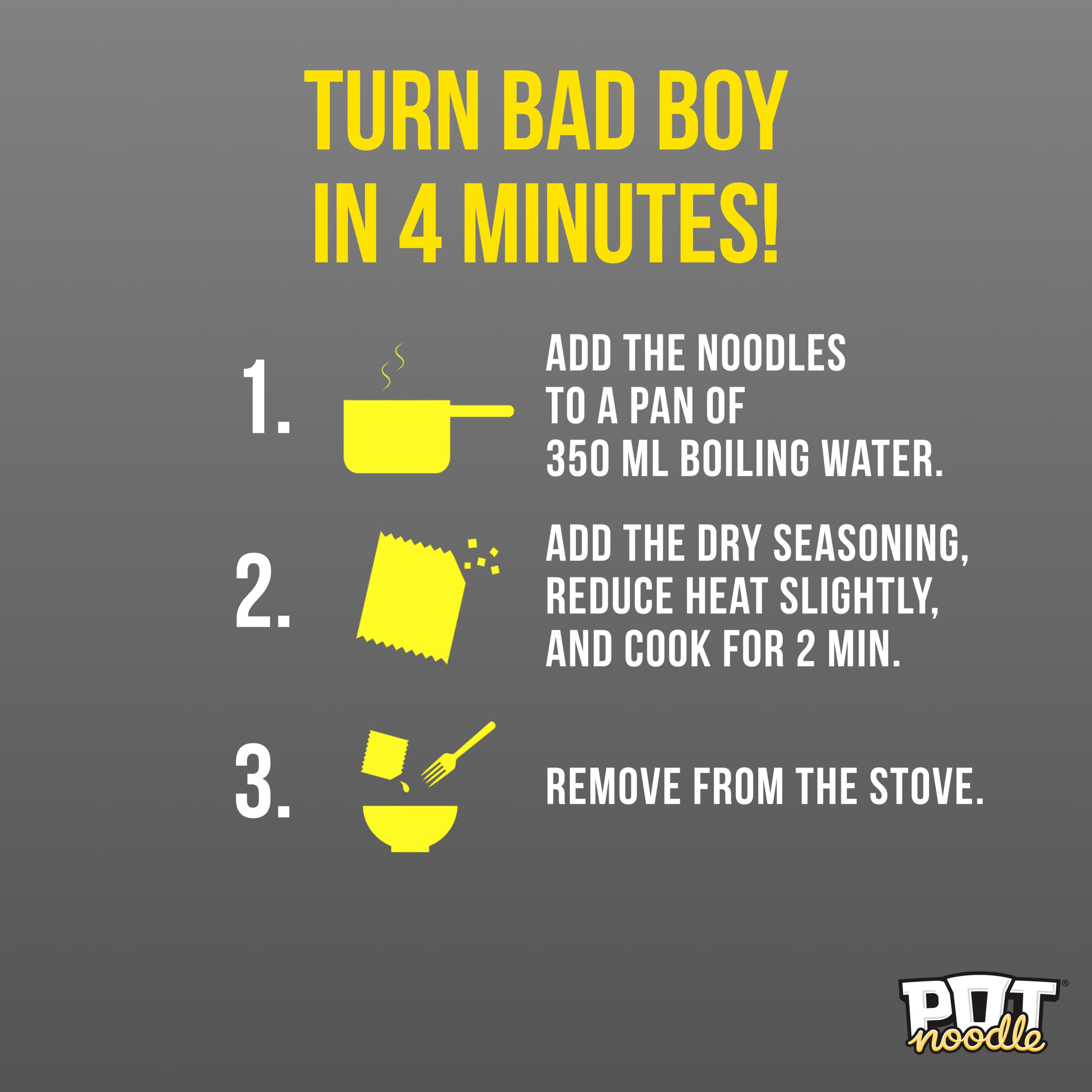 Pot Noodle Bombay Bad Boy Instant Noodles Block - 115g 6