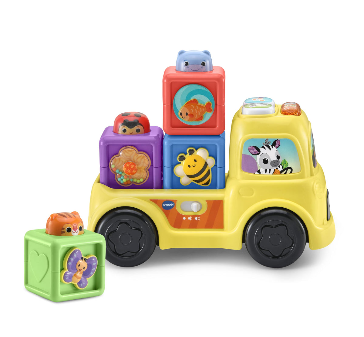 VTech Baby Pop-a-Block Truck - Interactive Learning Toy, 4 Blocks, 6-36 Months