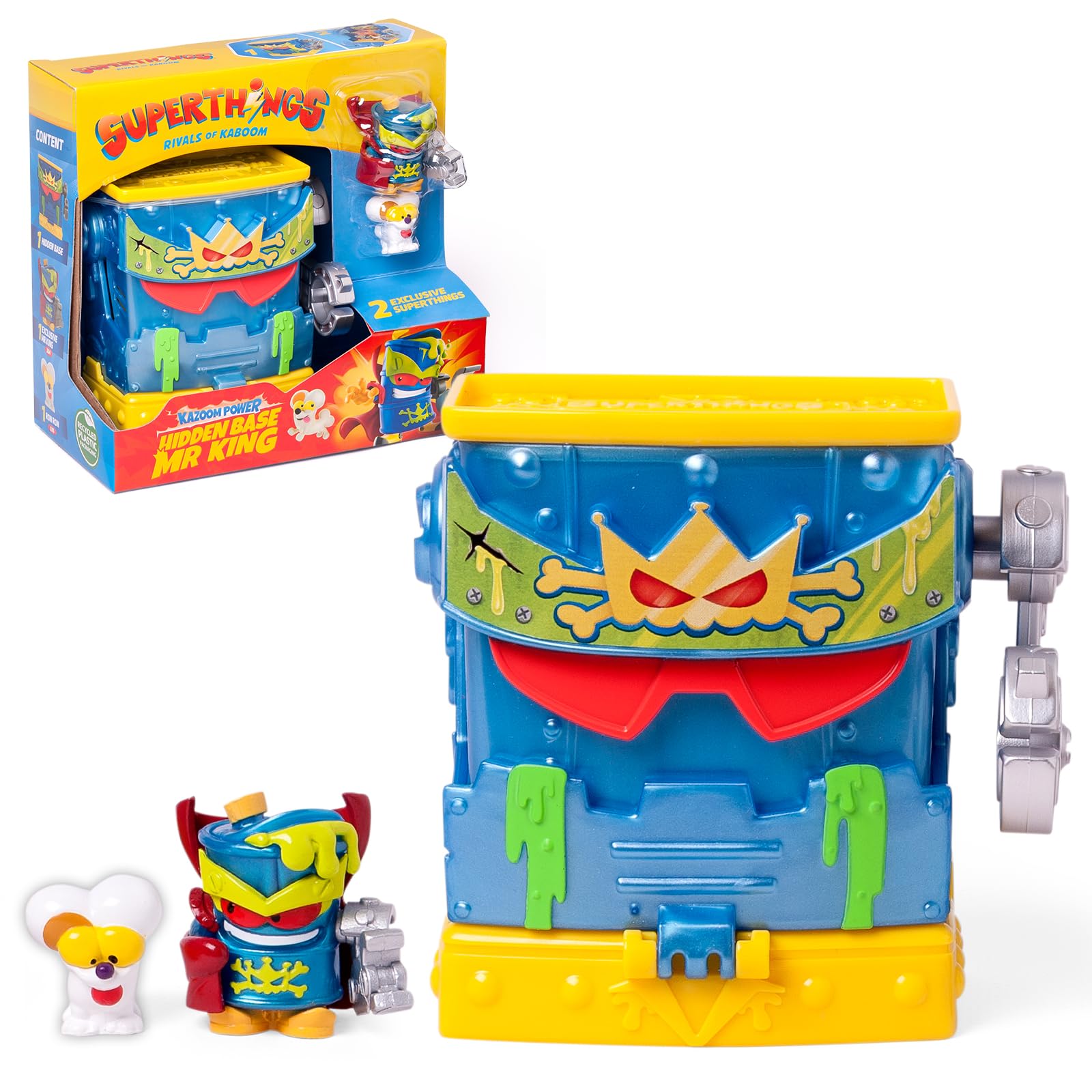 SUPERTHINGS RIVALS OF KABOOM - Mr King's Hidden Base Playset | Includes 2 Exclusive Figures | Plastic 1