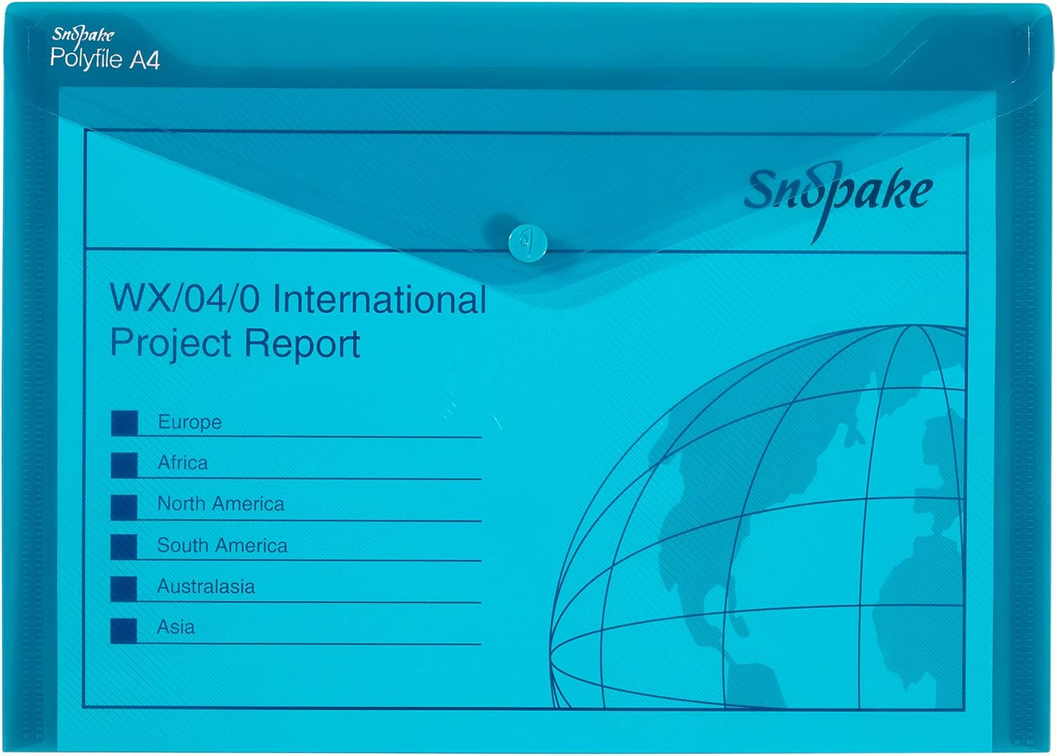 Snopake 12844 Polyfile A4 Popper Wallet File with Press Stud Electra Assorted Co 5