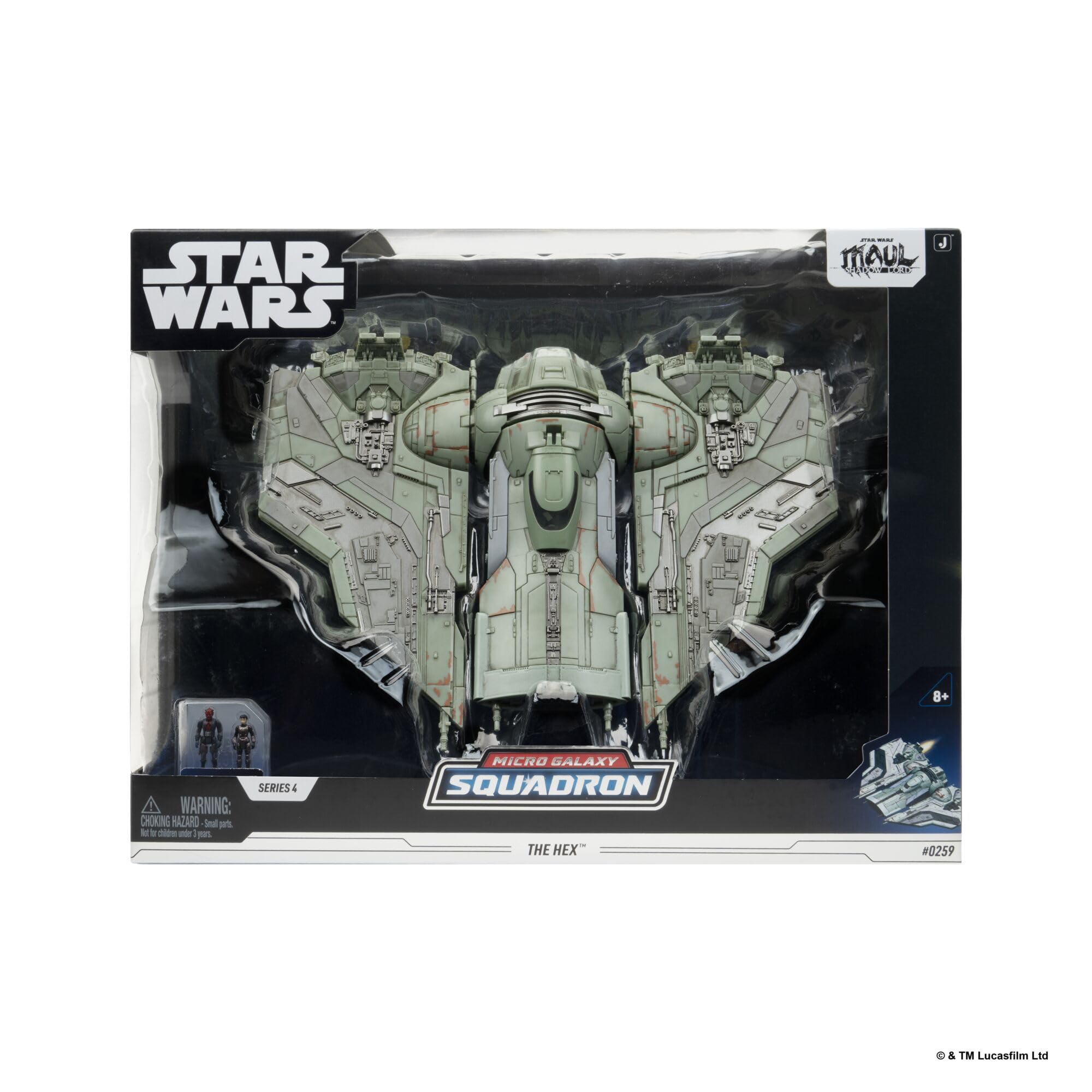 Jazwares Star Wars Micro Galaxy Squadron The Hex - 9-Inch Vehicle with 2 Micro Figures