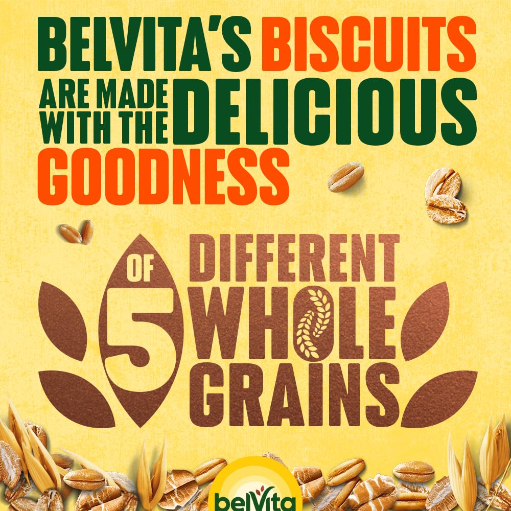 Belvita Breakfast Biscuits Honey and Nuts, 50g - Crunchy Wholegrain Biscuits with Honey, Nuts & Chocolate Chips 6
