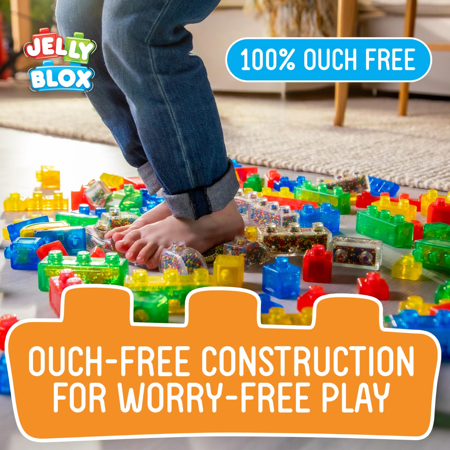 Jelly Blox Jungle Set - 25 Piece Building Set | Ages 2+ | Soft & Squishy Blocks 5