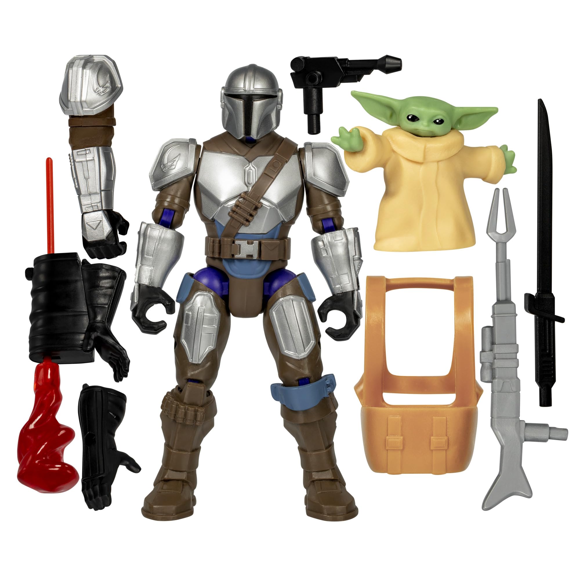 Star Wars MixMashers The Mandalorian & Grogu Deluxe Action Figure Set | Mix & Match Customization 1