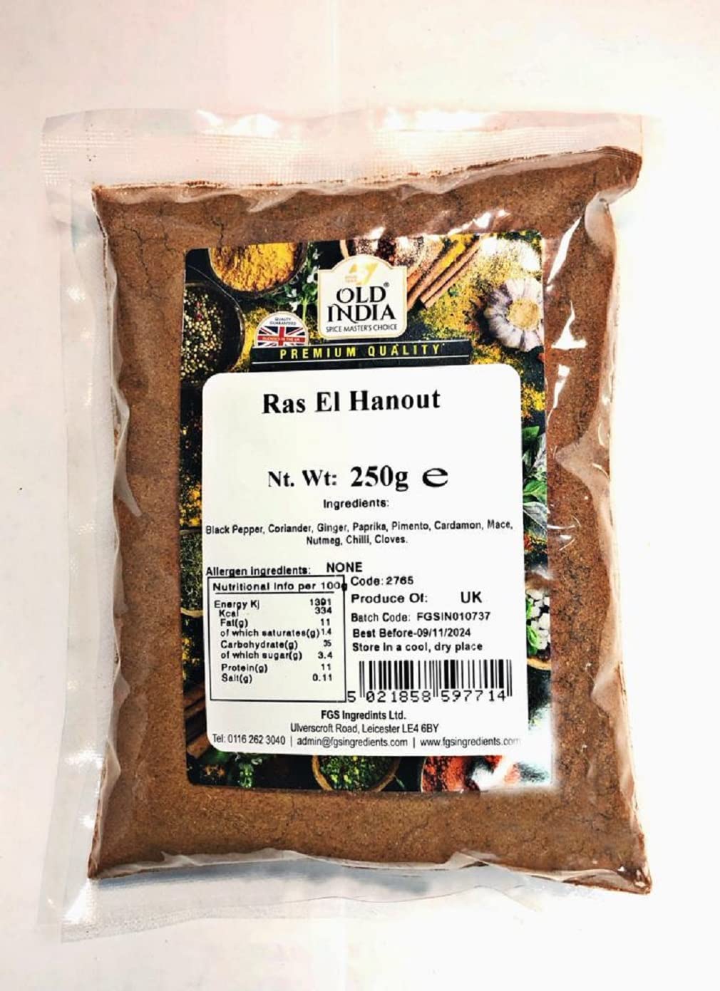 Old India Ras El Hanout Mixed Spice Seasoning - 250g Natural Blend