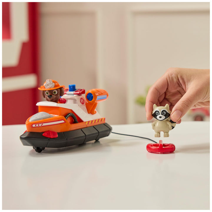 Paw Patrol Zuma Rescue Fire Boat with Action Figure & Launching Lifesaver - Kids Toy Playset for Ages 3 and Up