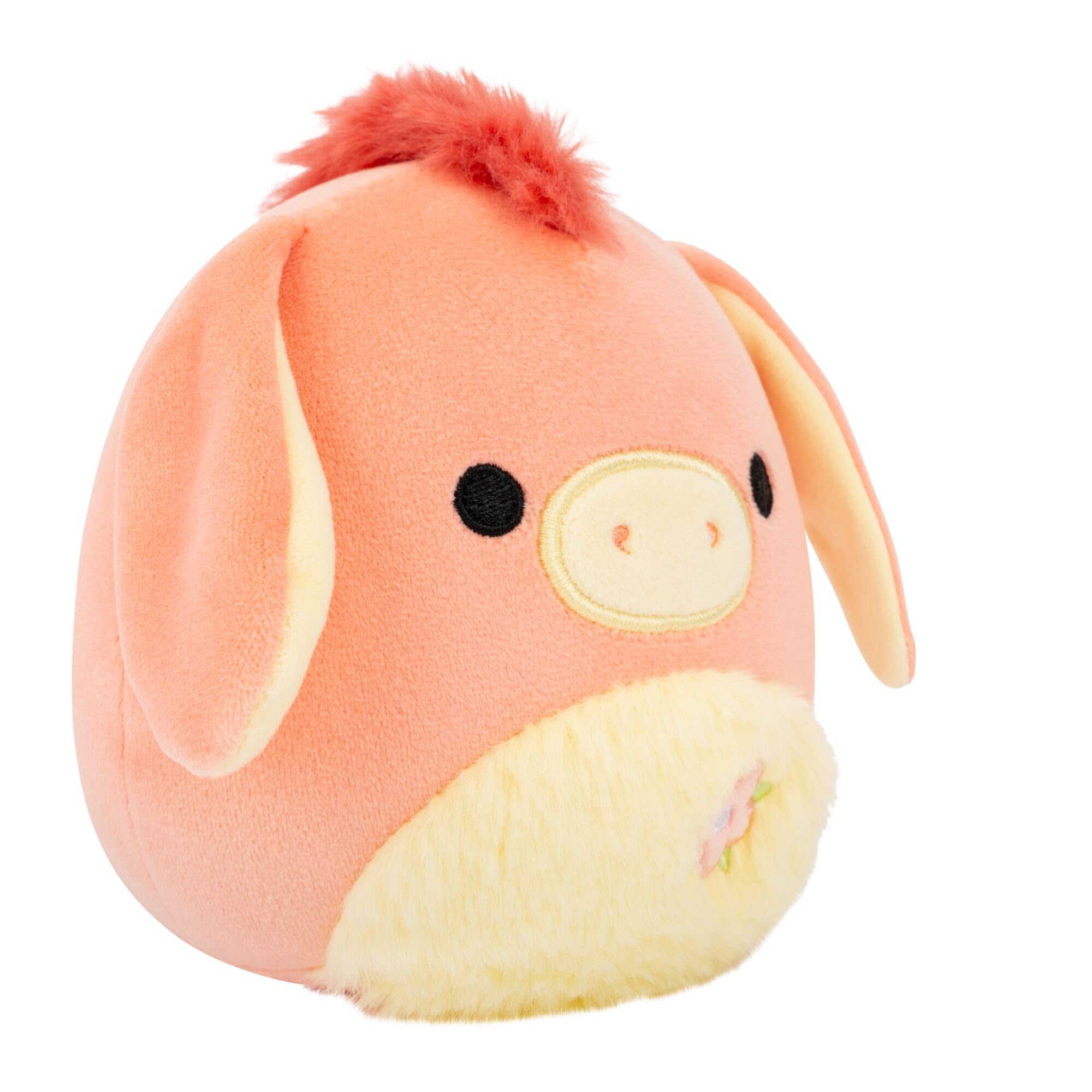 Squishmallows Llewyn the Peach Donkey - 7.5-Inch Soft Plush Toy | Classic Edition | Unisex Children