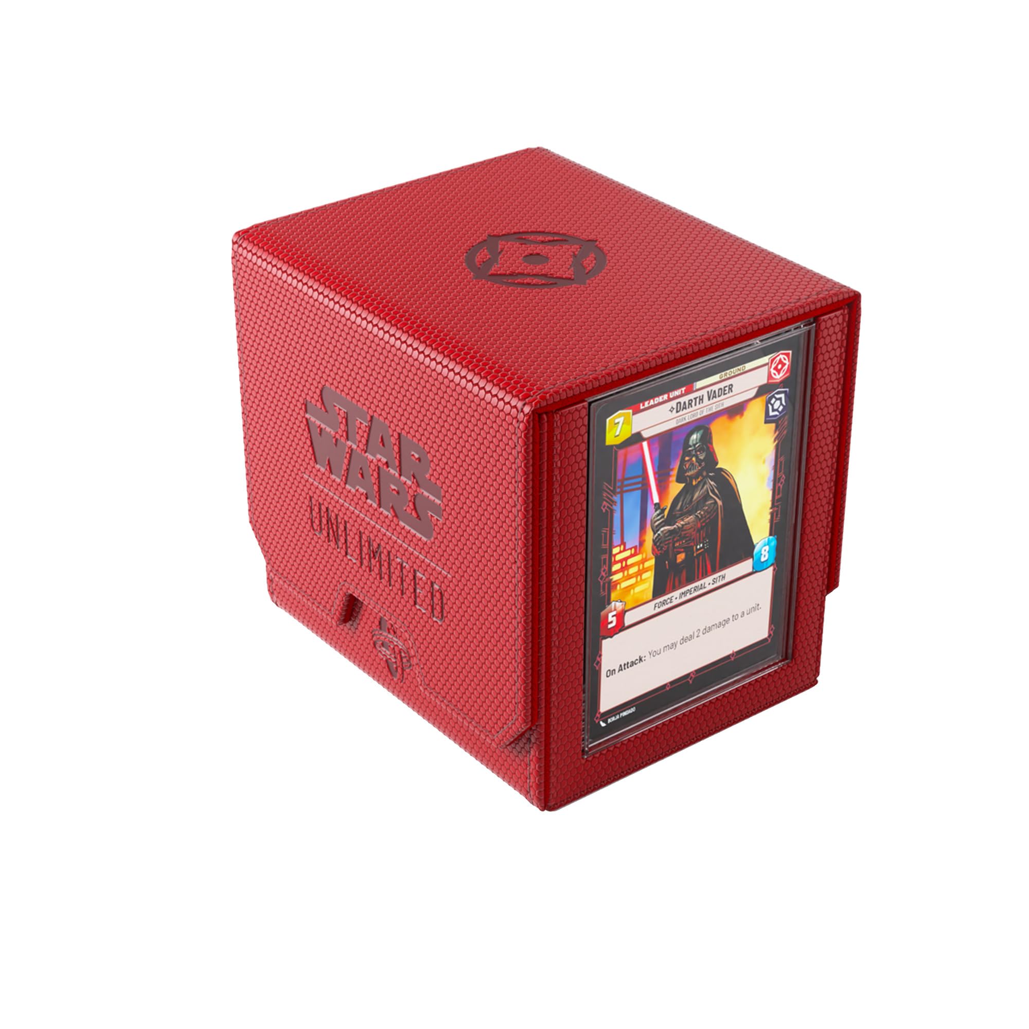 Gamegenic Star Wars Unlimited Deck Pod - Red | Holds 60 Double-Sleeved Cards | Includes Detachable Leader Case 1
