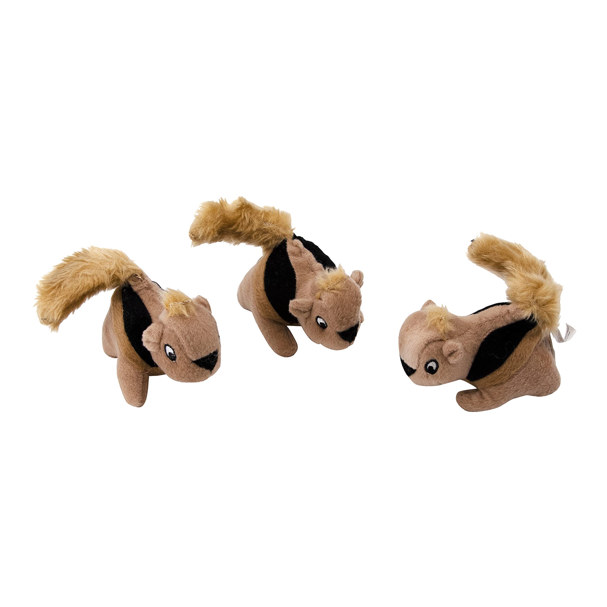 Outward Hound Squeakin' Squirrels Plush Replacement Dog Toys - 3 Pack | Durable Squeaker | For Medium, Large, XL Hide A Squirrel Trunks 1
