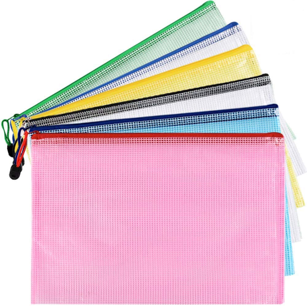 GoodtoU A4 Plastic Zip Lock Wallets - 36 Pack, Water Resistant Mesh Document Folders