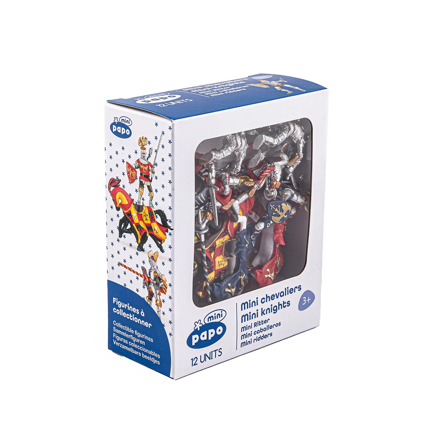 Papo 33016 Mini Knights Tube | 12 Hand-Painted Plastic Figurines | Miniature Size