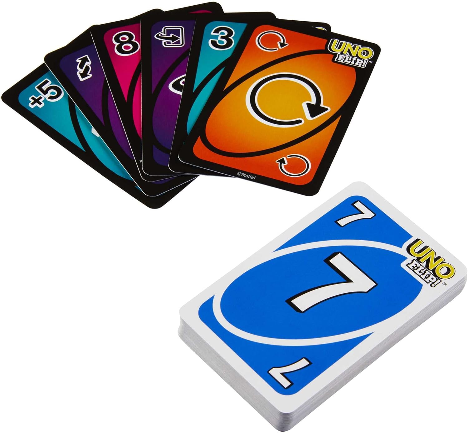Mattel Games UNO FLIP! Family Card Game in Sturdy Tin with 112 Double-Sided Cards 5