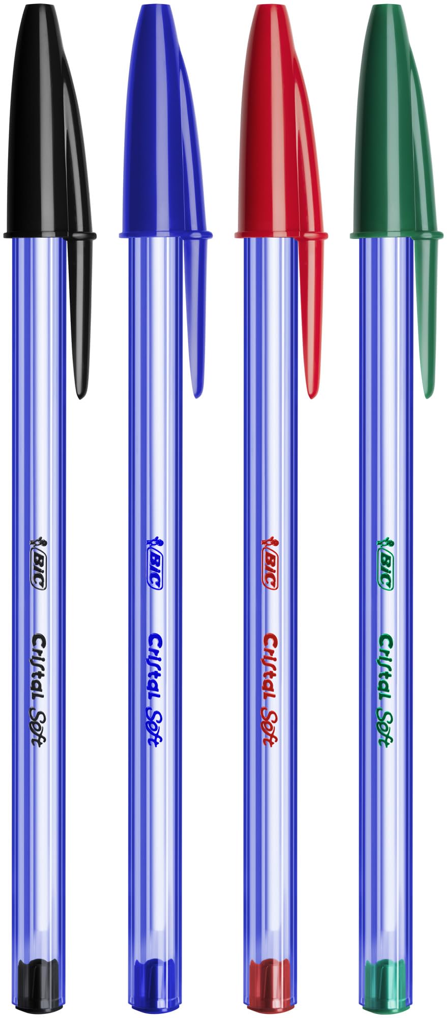 Bic Cristal Soft Ballpoint Pens Medium Tip (1.2 mm) with Easy Glide Ink – A 2
