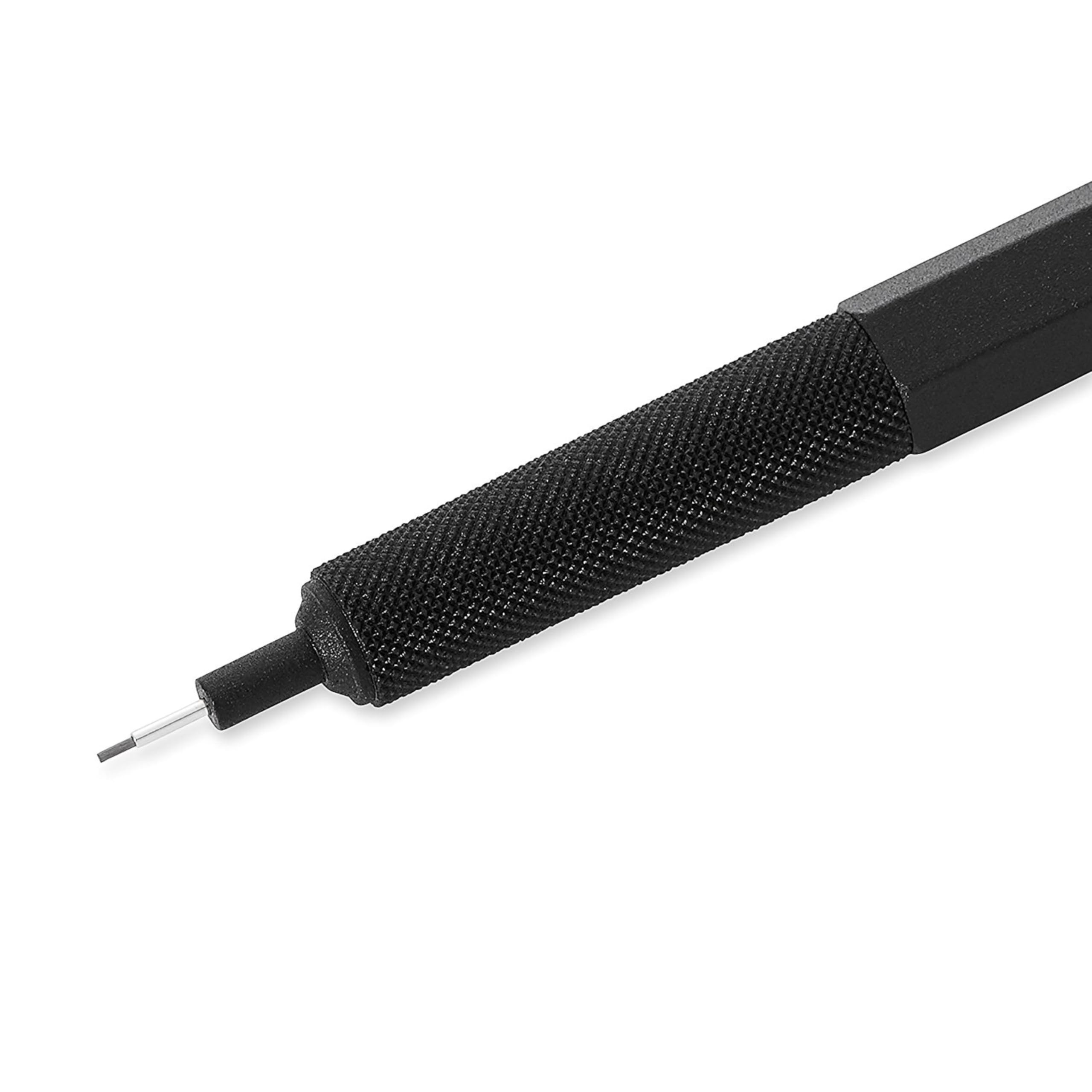 rOtring 600 Mechanical Pencil - 0.5 mm Lead | Black All-Metal Body | Knurled Grip for Drawing & Writing