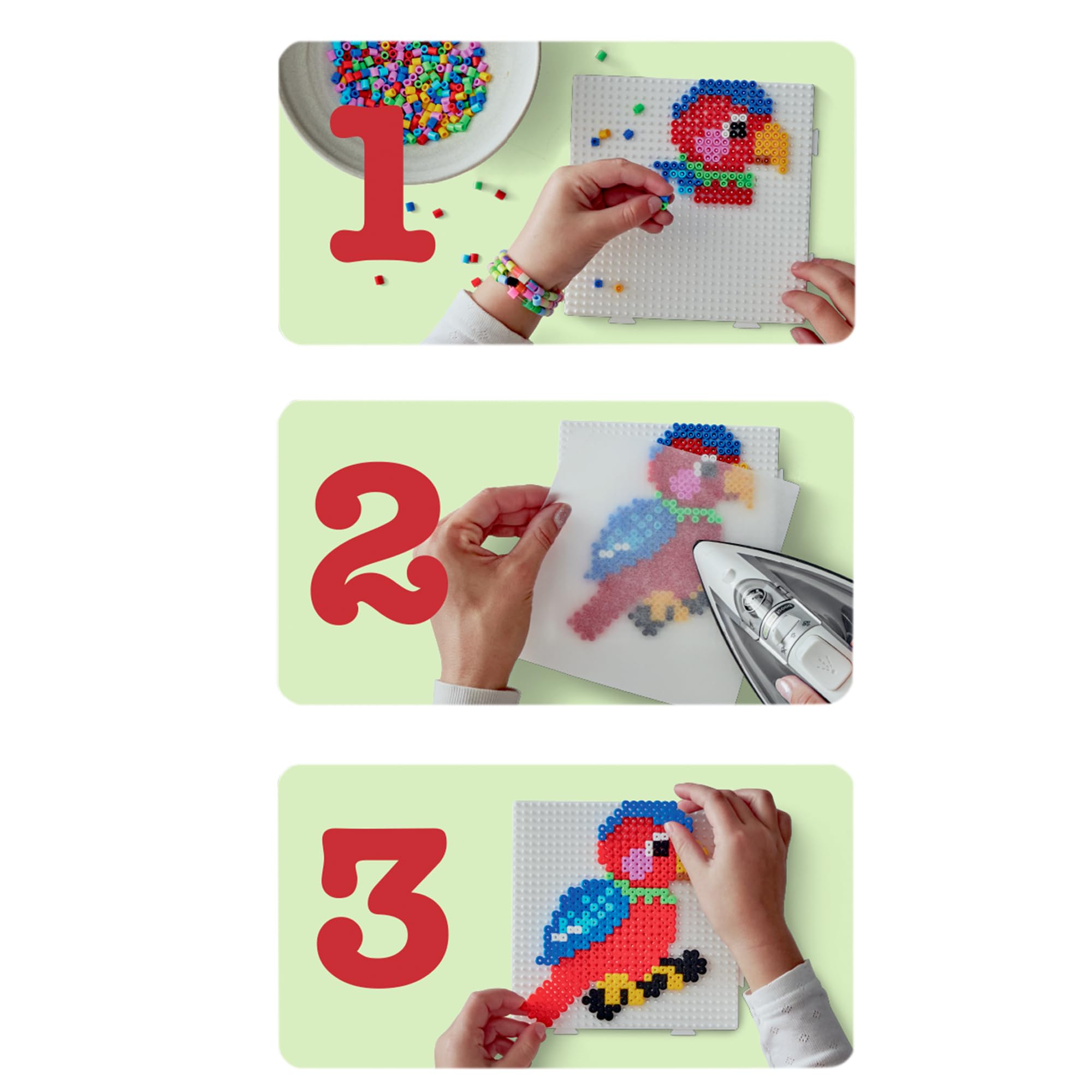 Hama Midi Beads - Red Plastic Craft Beads | 1000 Pieces | Ages 5+ 2