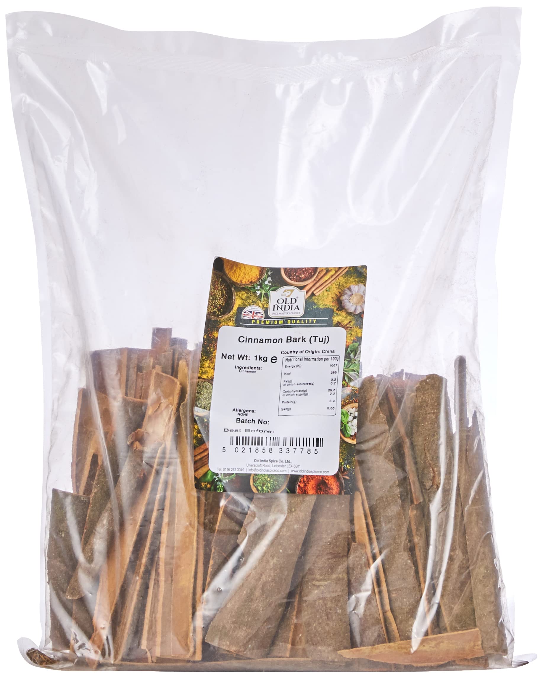 Old India Cinnamon Bark (Tuj) Whole Spices | 1 kg Bag | Natural & Additive Free 1