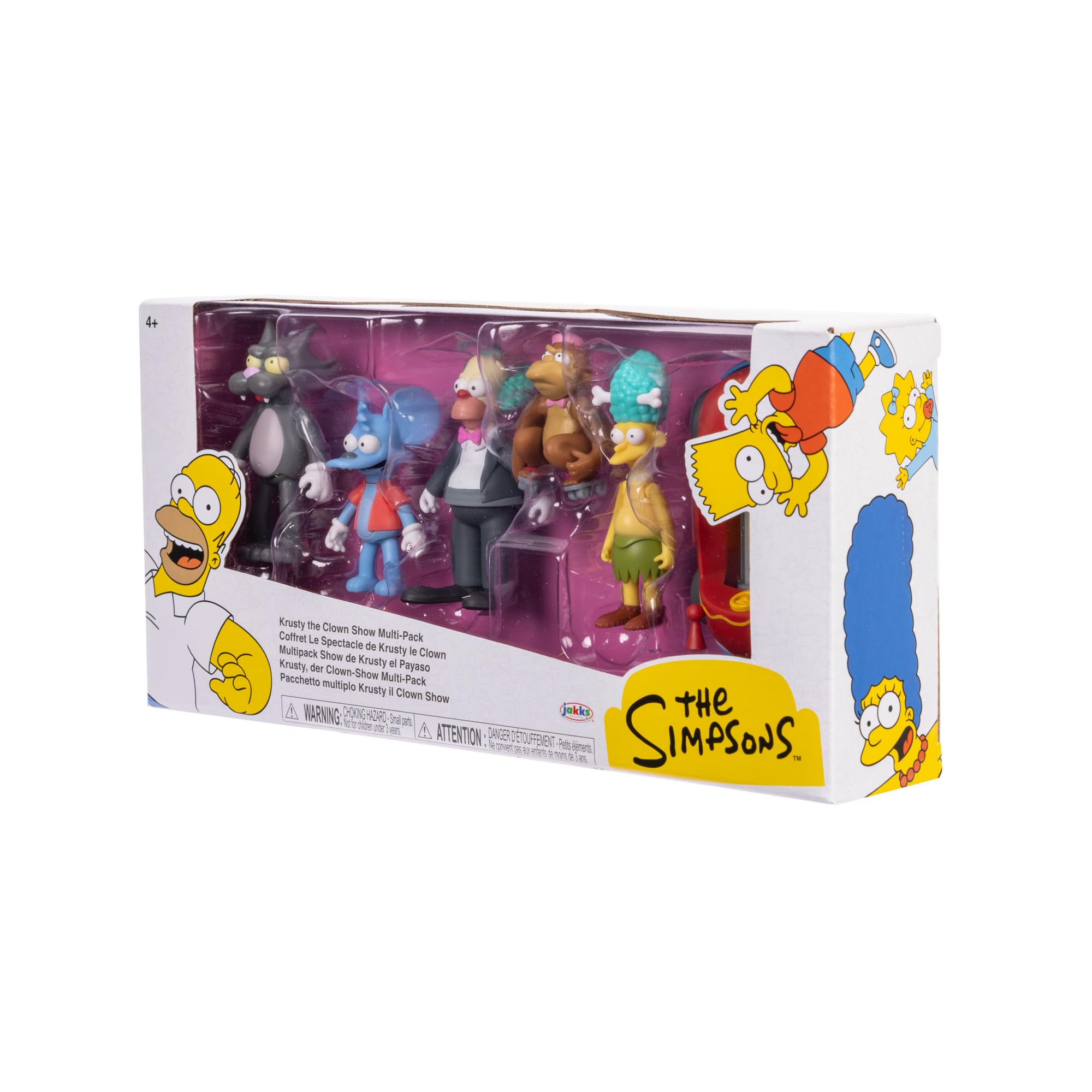 The Simpsons Krusty Cast Action Figures Multi-Pack - 2.5-Inch Scale, Poseable Figures with Clown Car