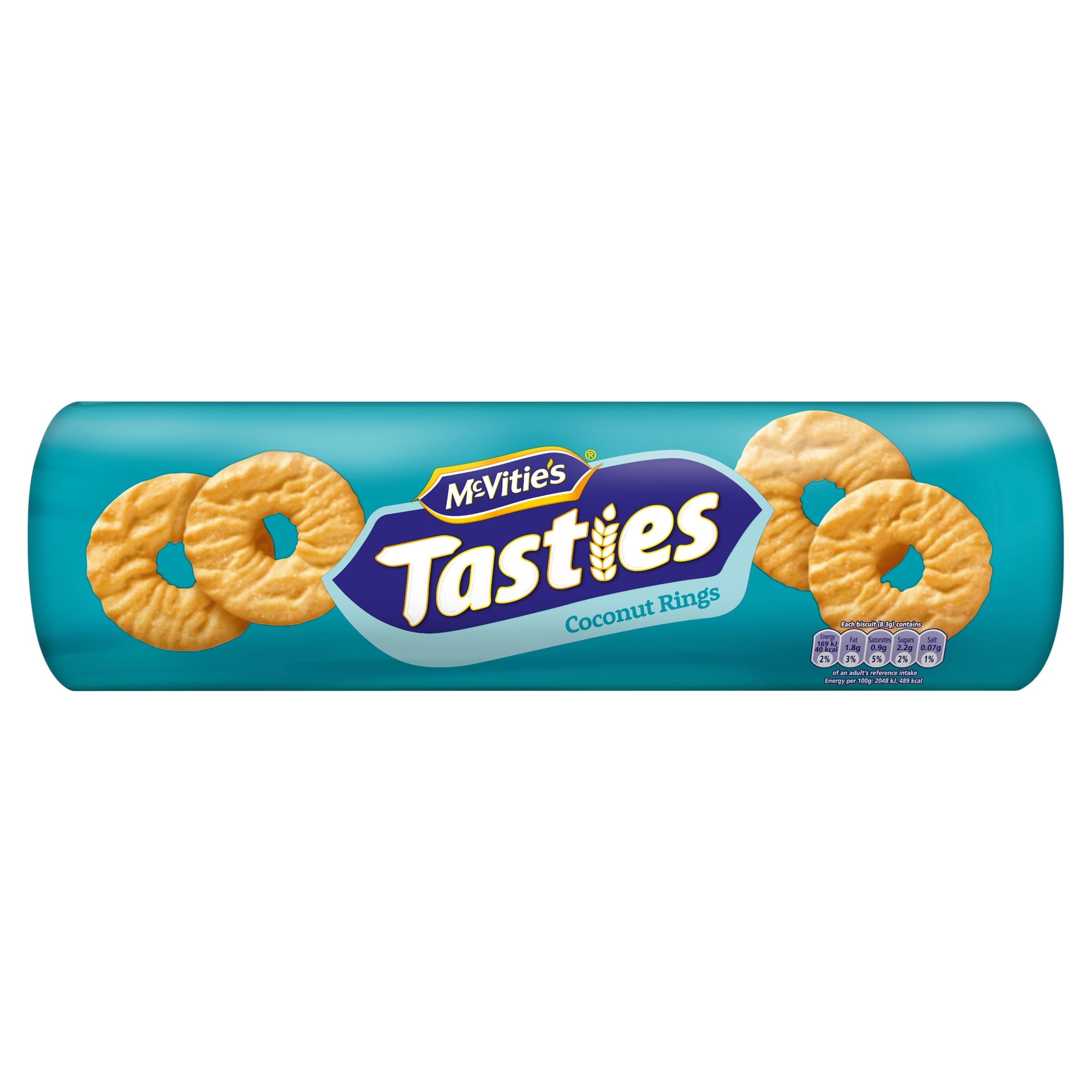 McVitie's Tasties Coconut Rings Biscuits - Rich Coconut Flavour | 300 g Pack