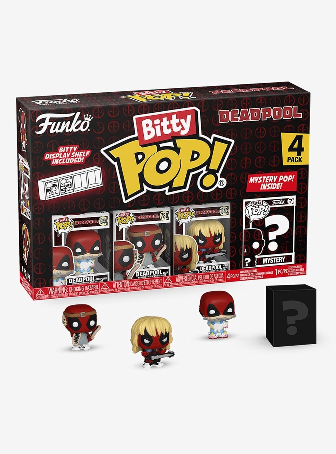 Funko Bitty Pop! Deadpool - Sleepover, Larp, Heavy Metal Vinyl Figures