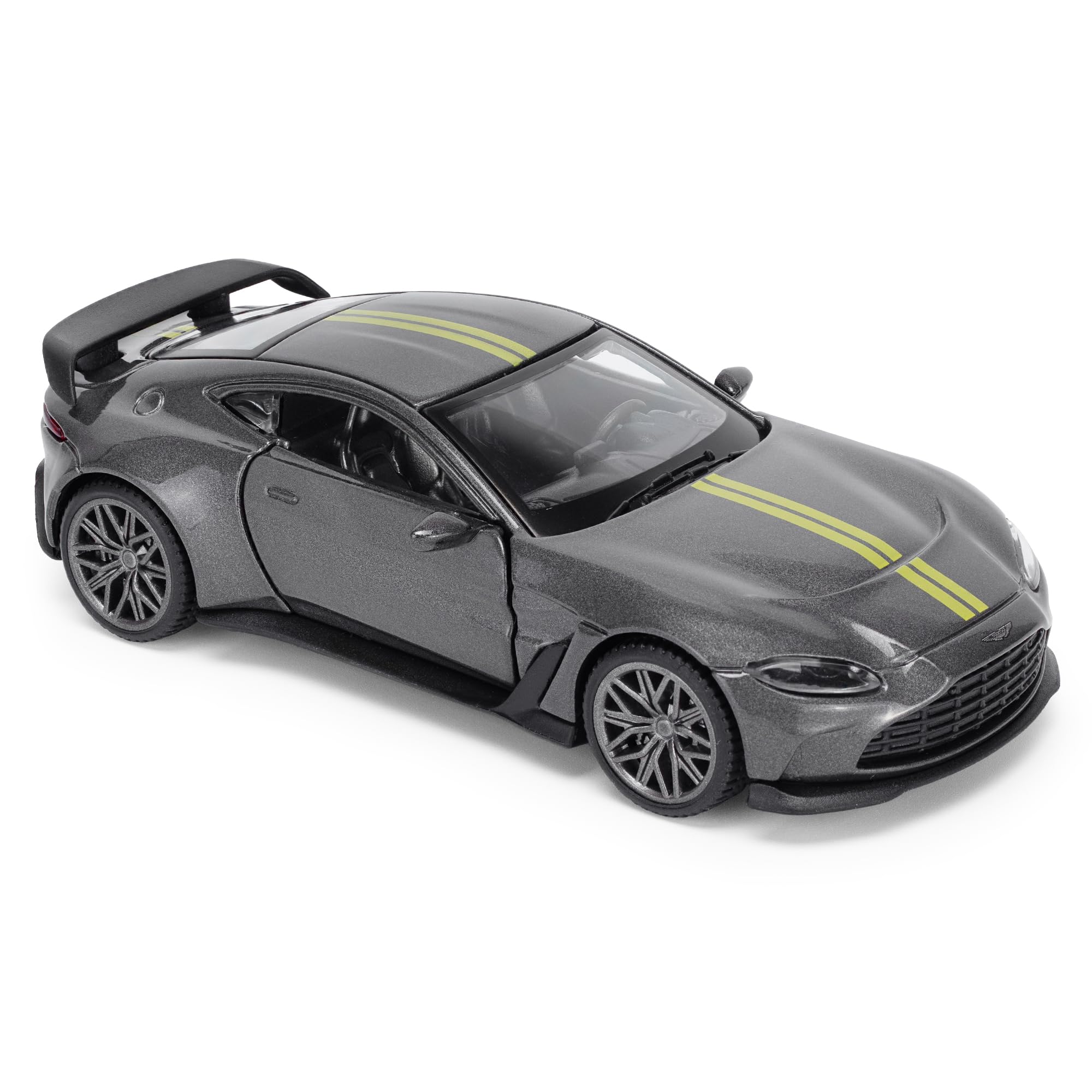 Aston Martin V12 Vantage 1:43 Scale Die-Cast Model Car - Grey | Collectible Display Model