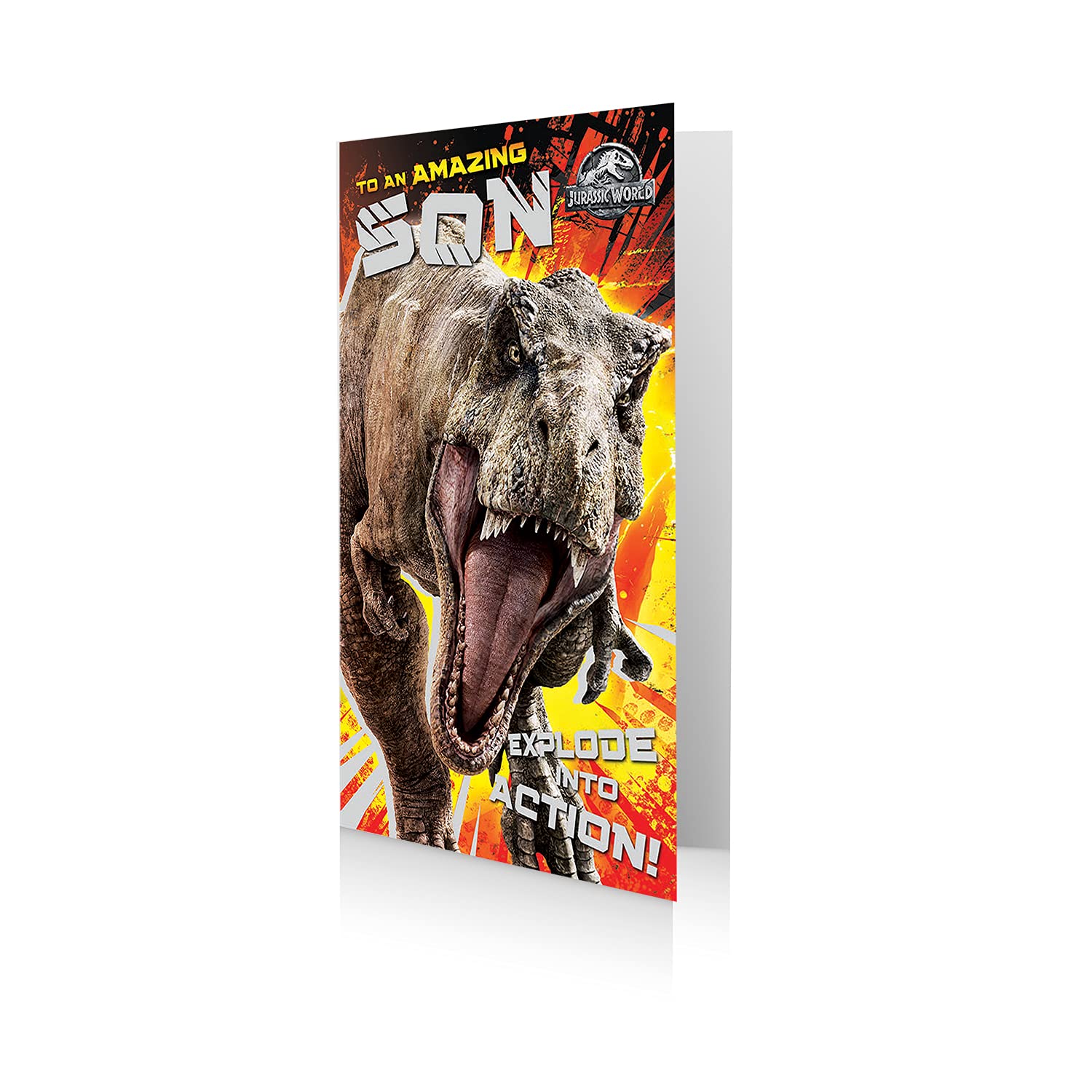 Jurassic World Son Birthday Card - Multi Color | 9 x 5 Inch
