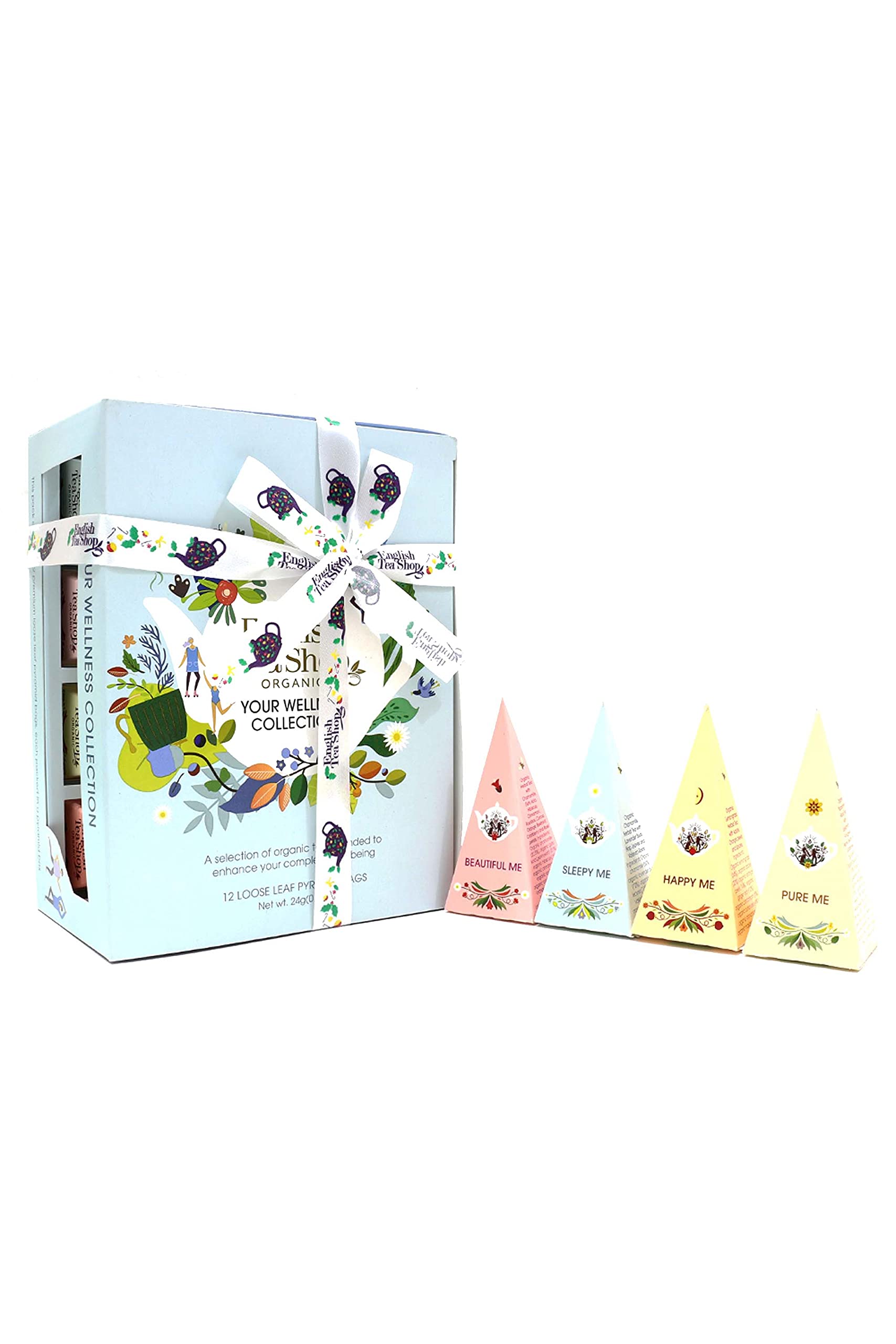 English Tea Shop Organic Wellness Tea Collection Prism - 12 Pyramid Tea Bags, 6 Flavours 3