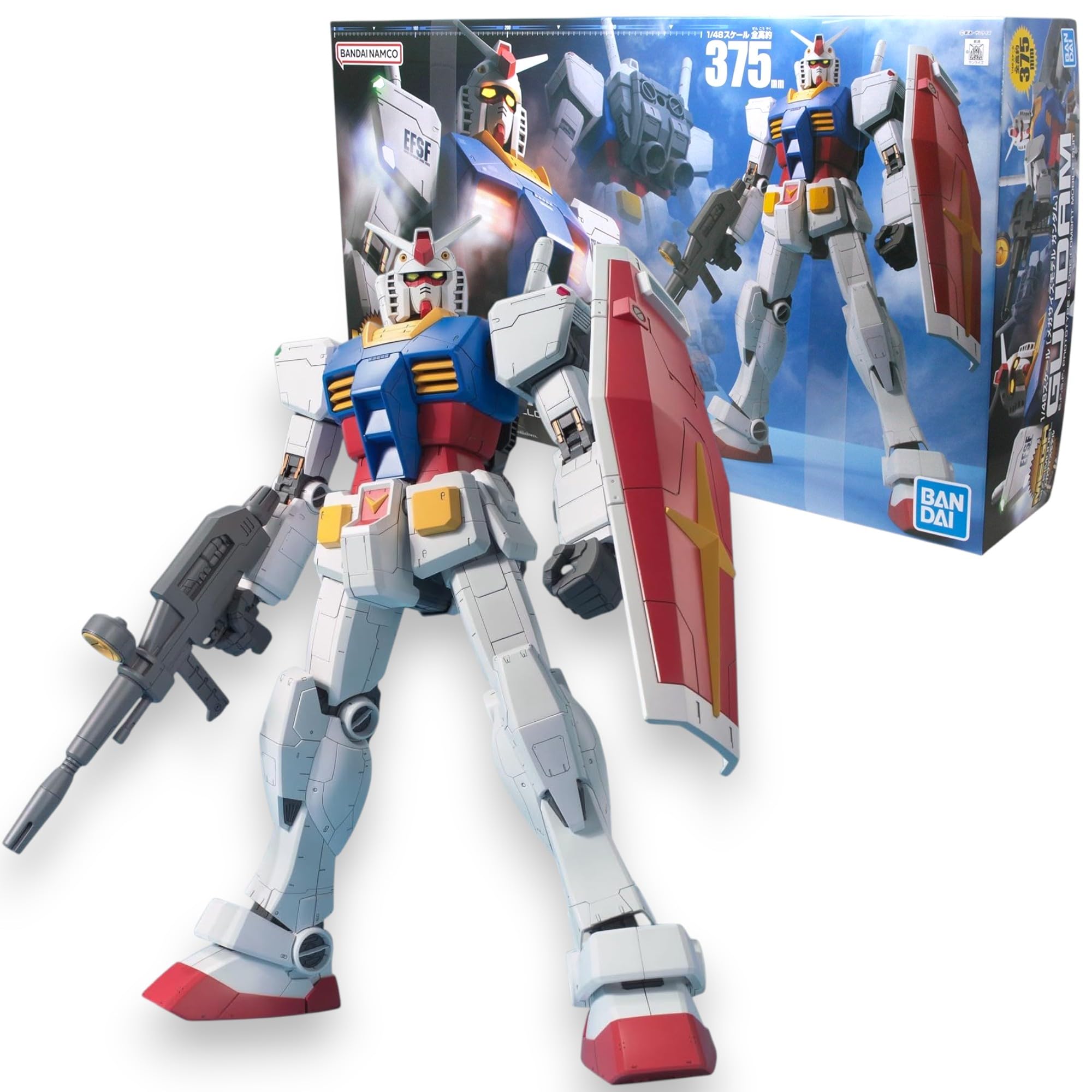 BANDAI SPIRITS RX-78-2 GUNDAM 1/48 Mega Size Model Kit | Snap-Fit Assembly | Multi-Color Molding