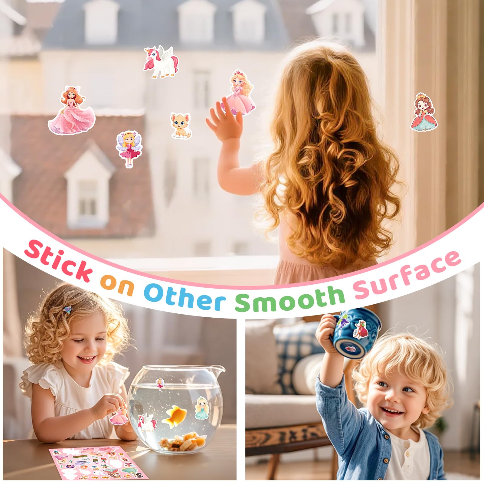 GUYUCOM Reusable Sticker Book Set - 4 Themes with 140+ Stickers for Kids