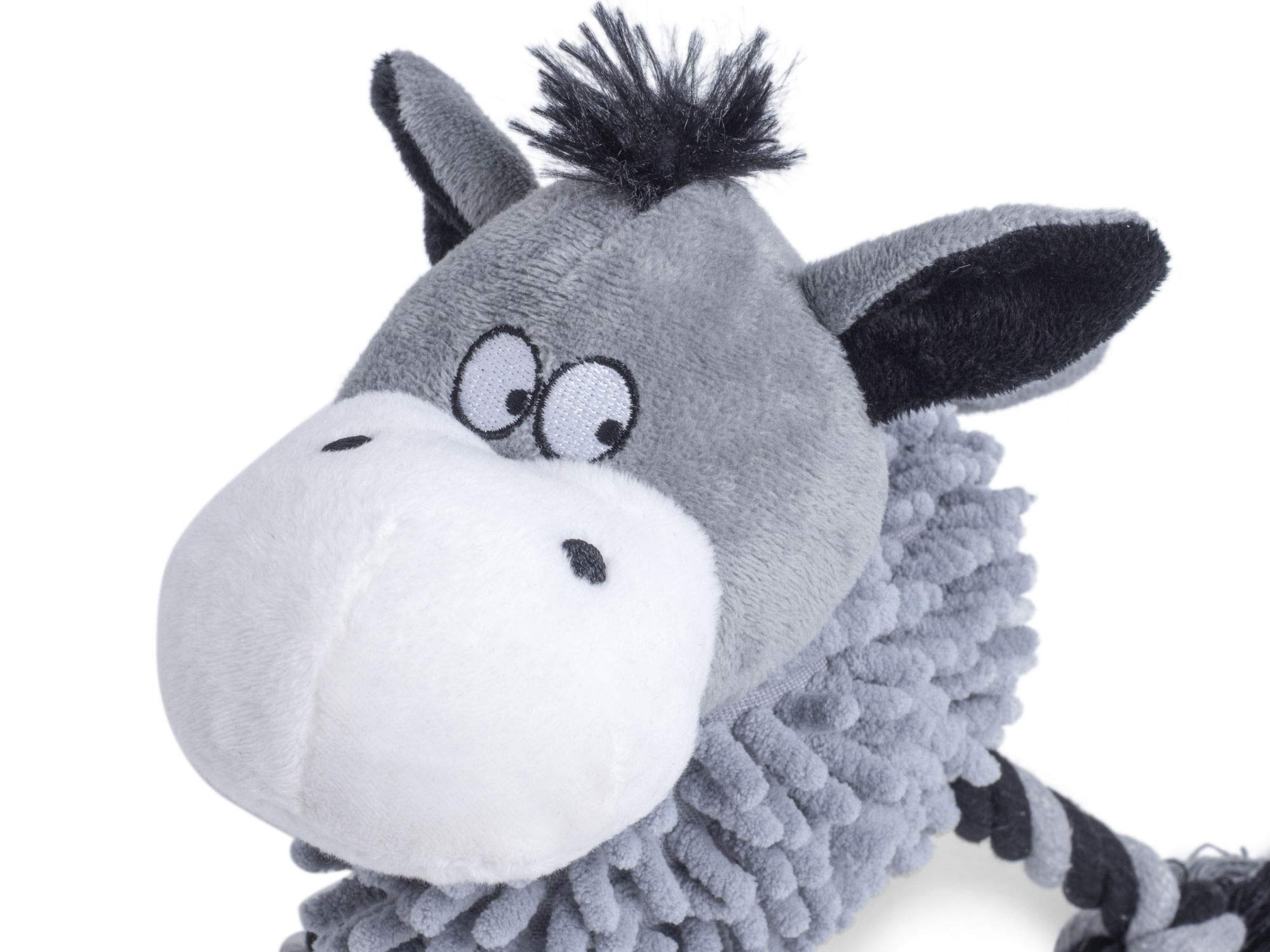 Petface Farmyard Buddies Noodle Donkey Plush Dog Toy | Small Size | Rope Material 2