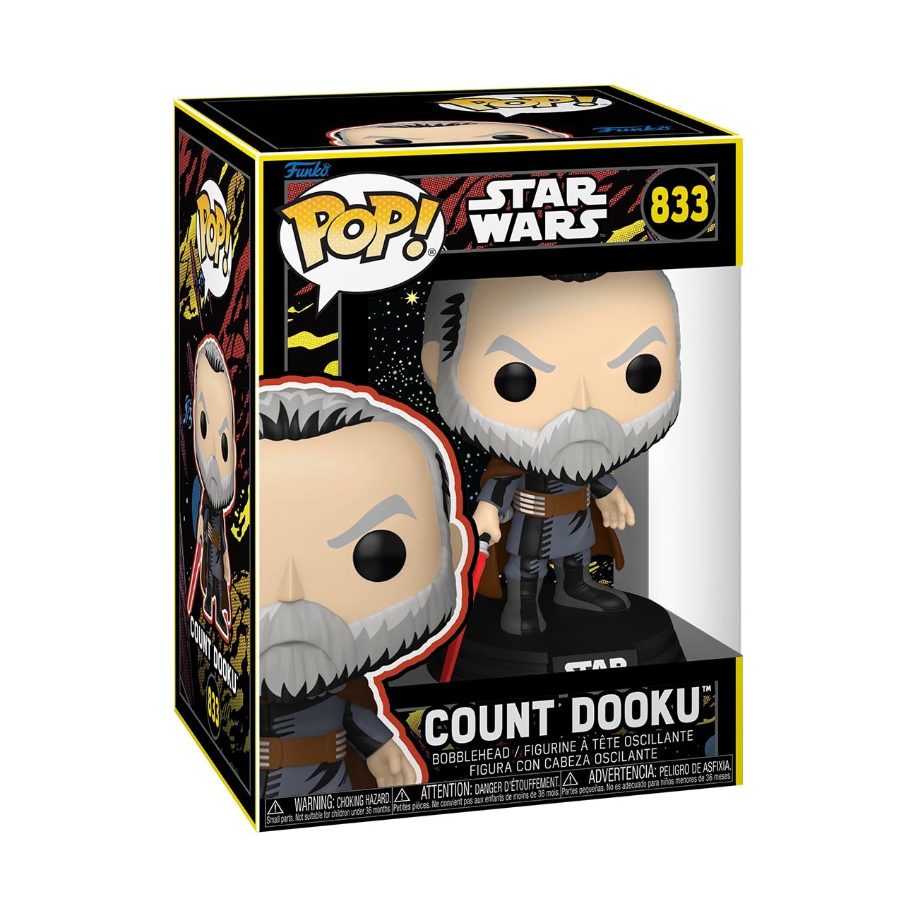 Funko Star Wars Count Dooku Chibi Vinyl Figure | 3.75 Inches | Multicolour