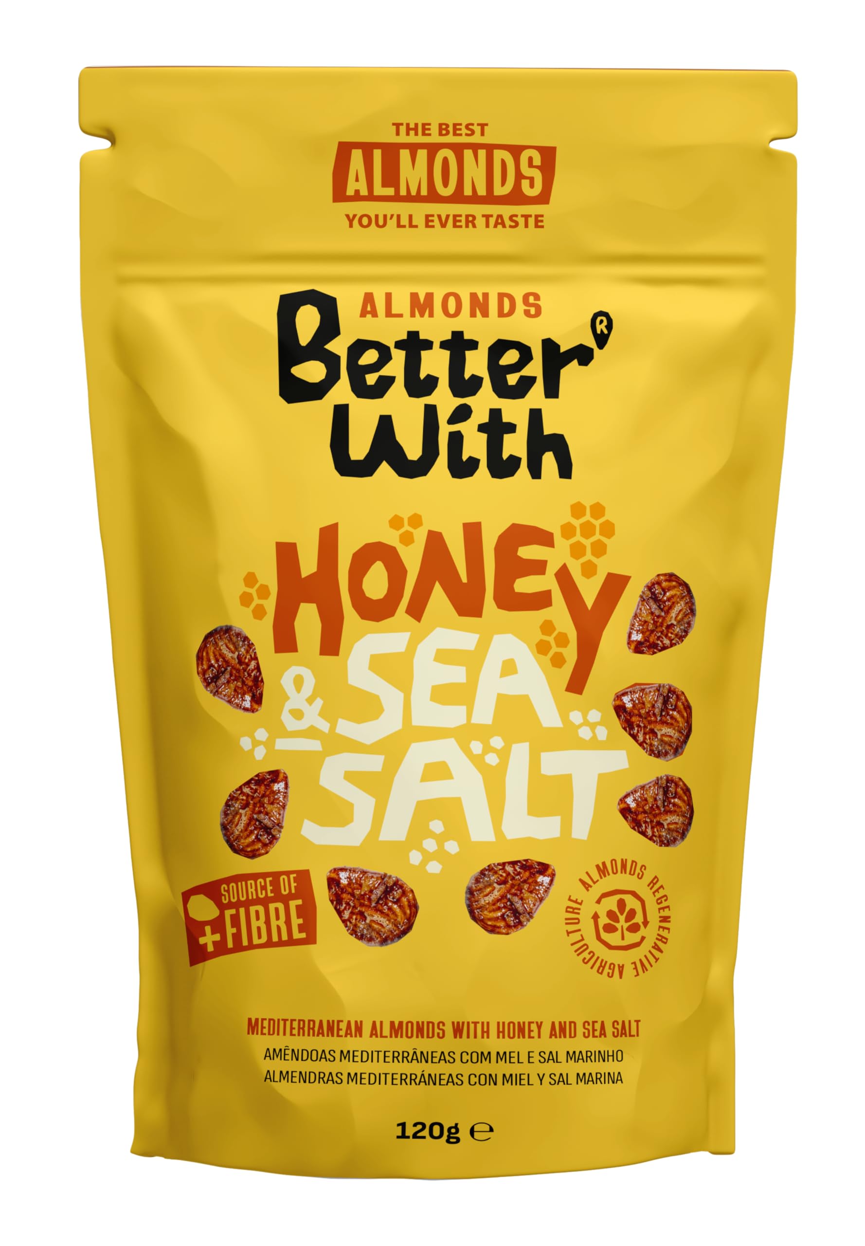 Better With Honey & Sea Salt Almonds - Sweet & Savoury Gourmet Snack | 120g
