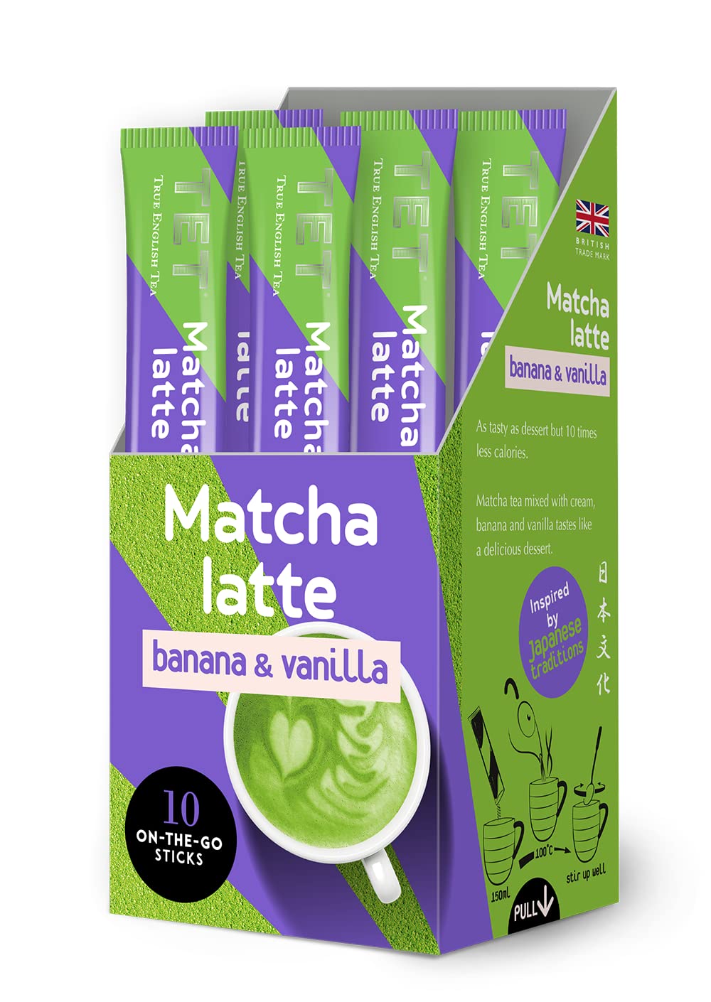 TET Matcha Latte Powder - Banana & Vanilla Green Tea Drink Mix | 100g