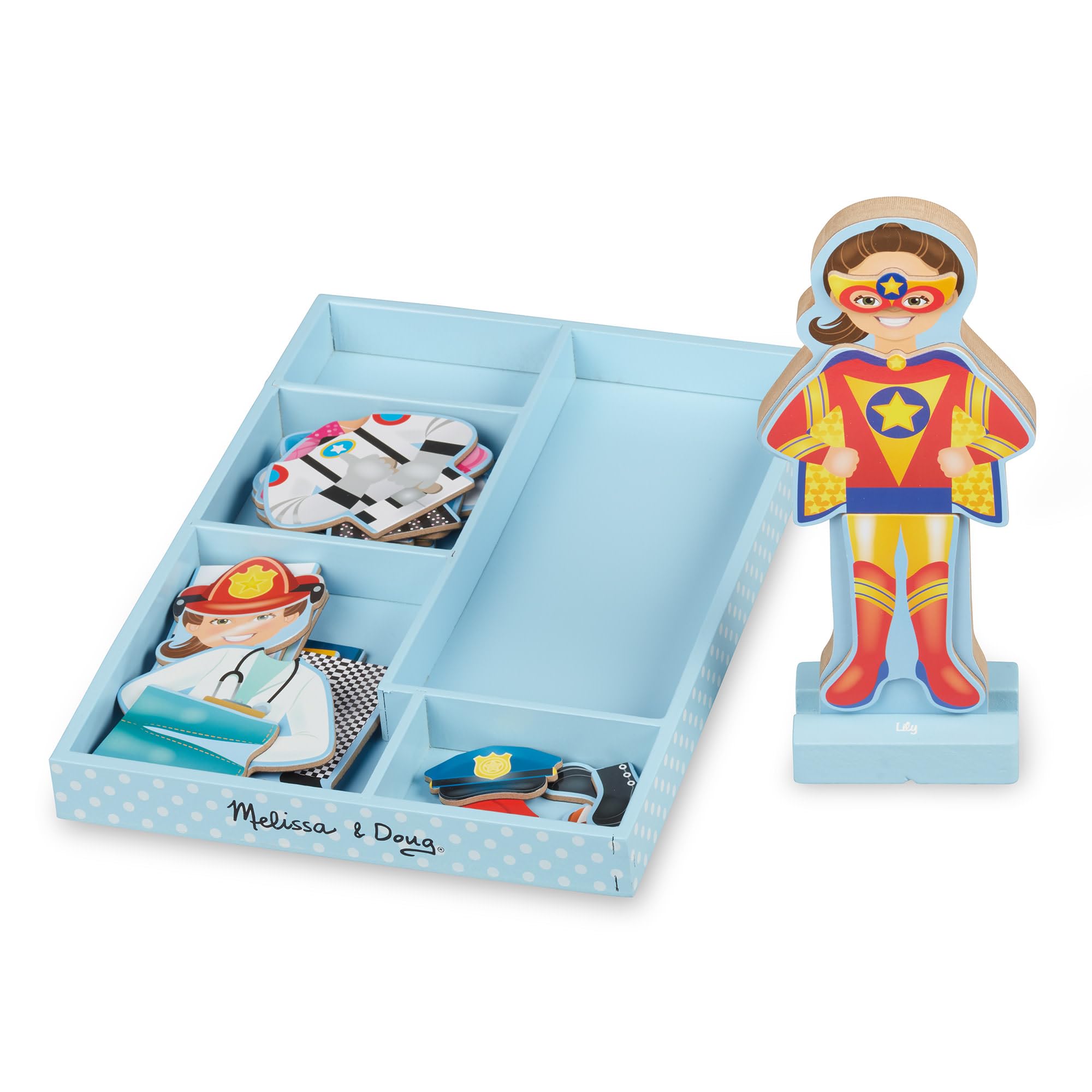 Melissa & Doug Magnetic Dress-Up Doll Set Julia - 24 Magnetic Pieces | Ages 3+ 1