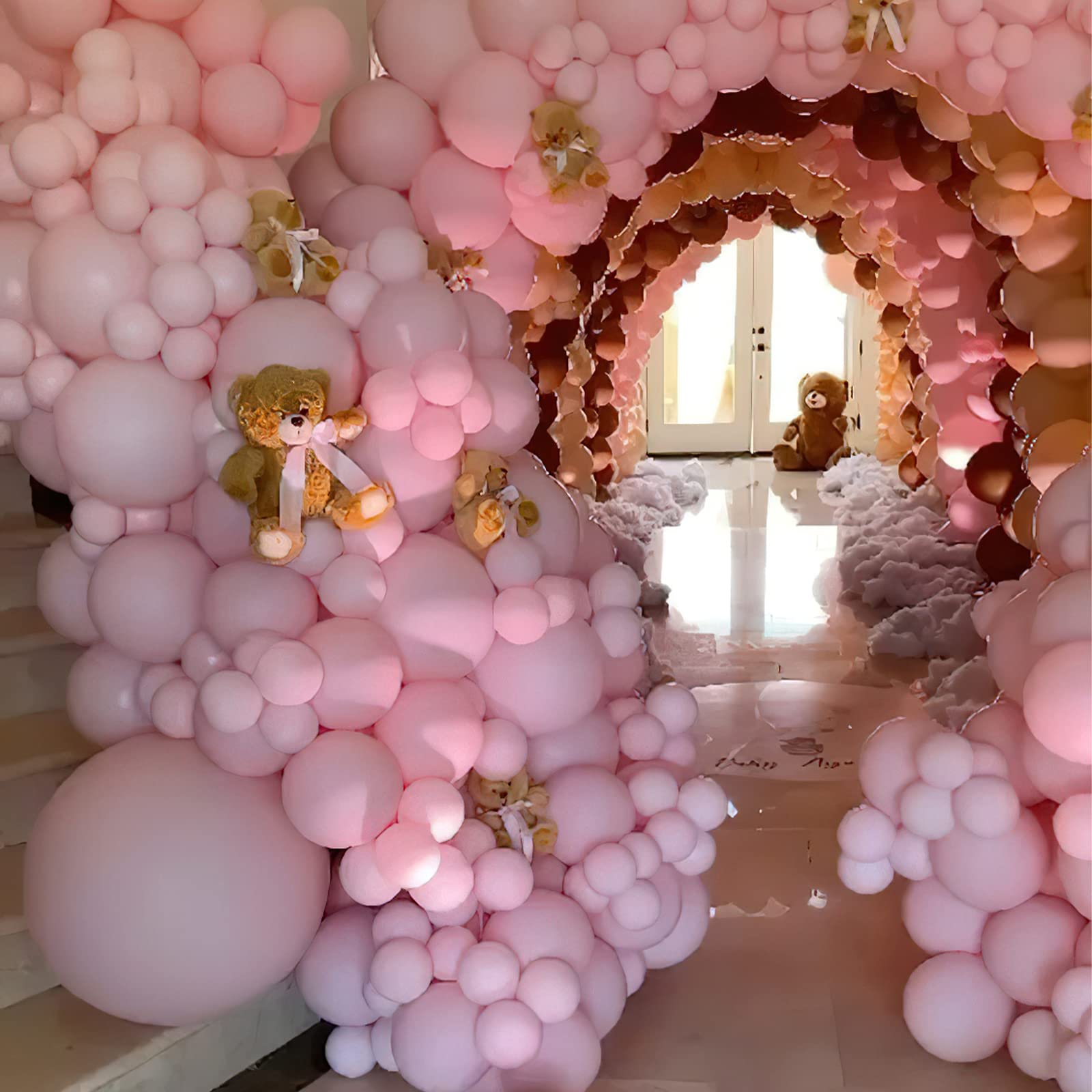 PartyWoo Light Pink Balloons 102 pcs - Different Sizes for Birthday & Party Decorations 5