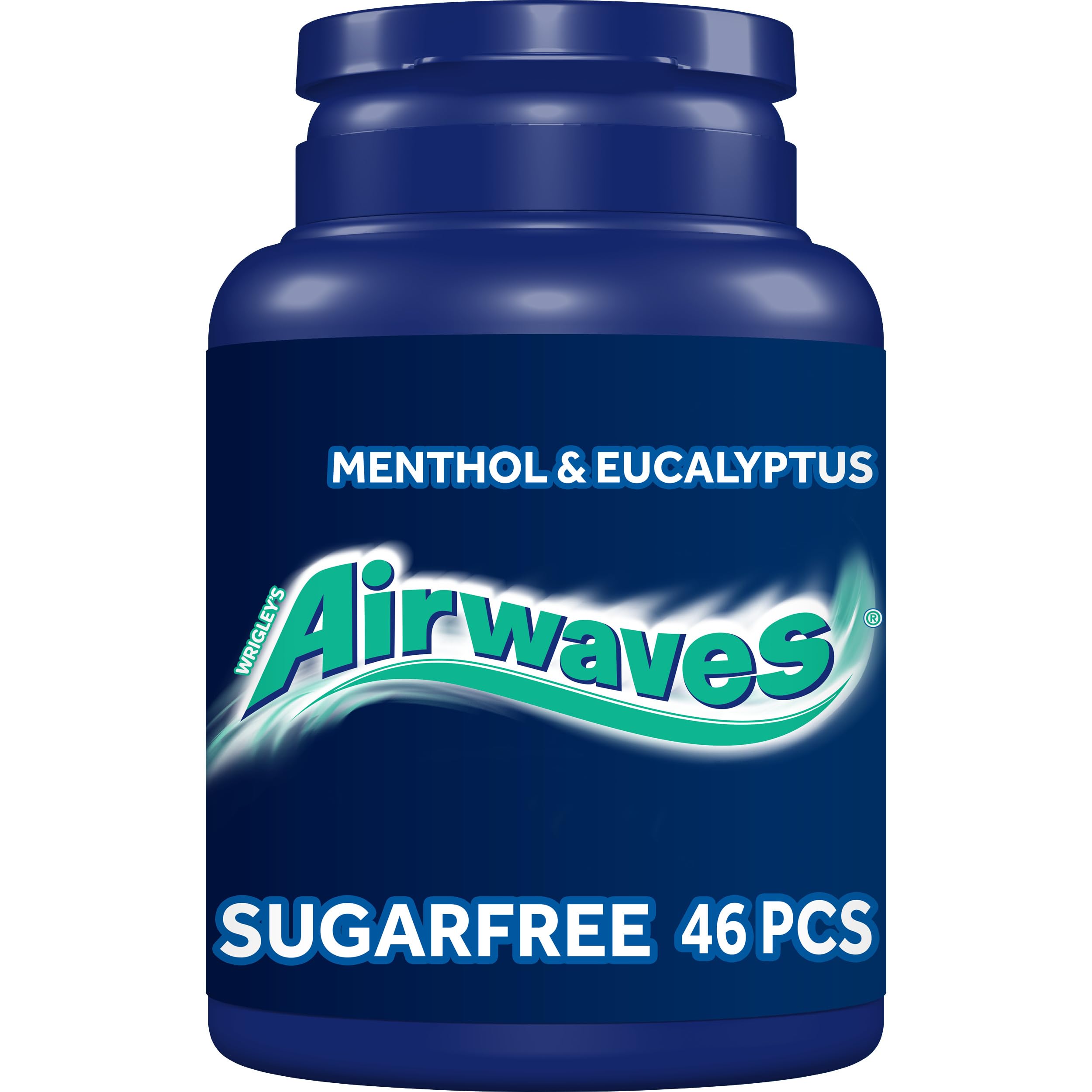 AirWaves Menthol & Eucalyptus Sugar Free Chewing Gum - 46 Pieces Bottle